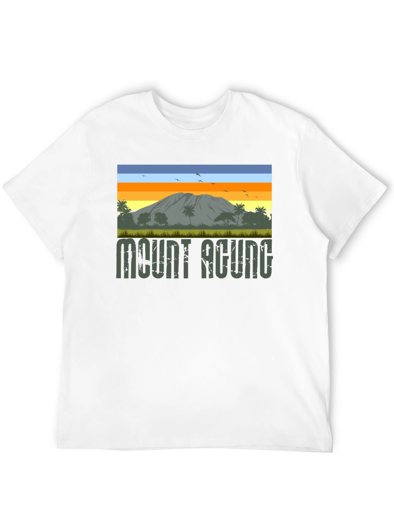 Black Mount Agung Graphic Tee - Nature Inspired T-Shirt view 12