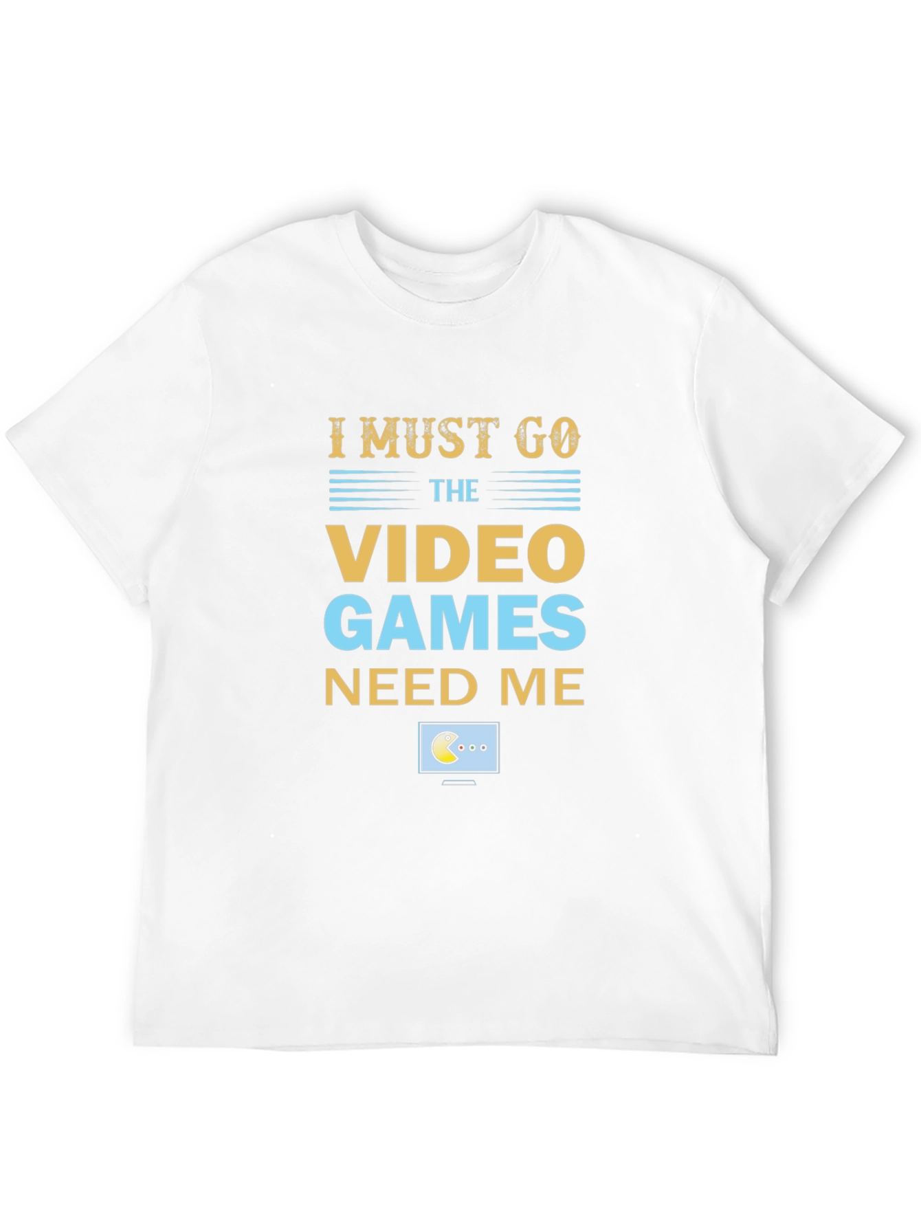 Black I Must Go Video Games Men's T-Shirt view 12