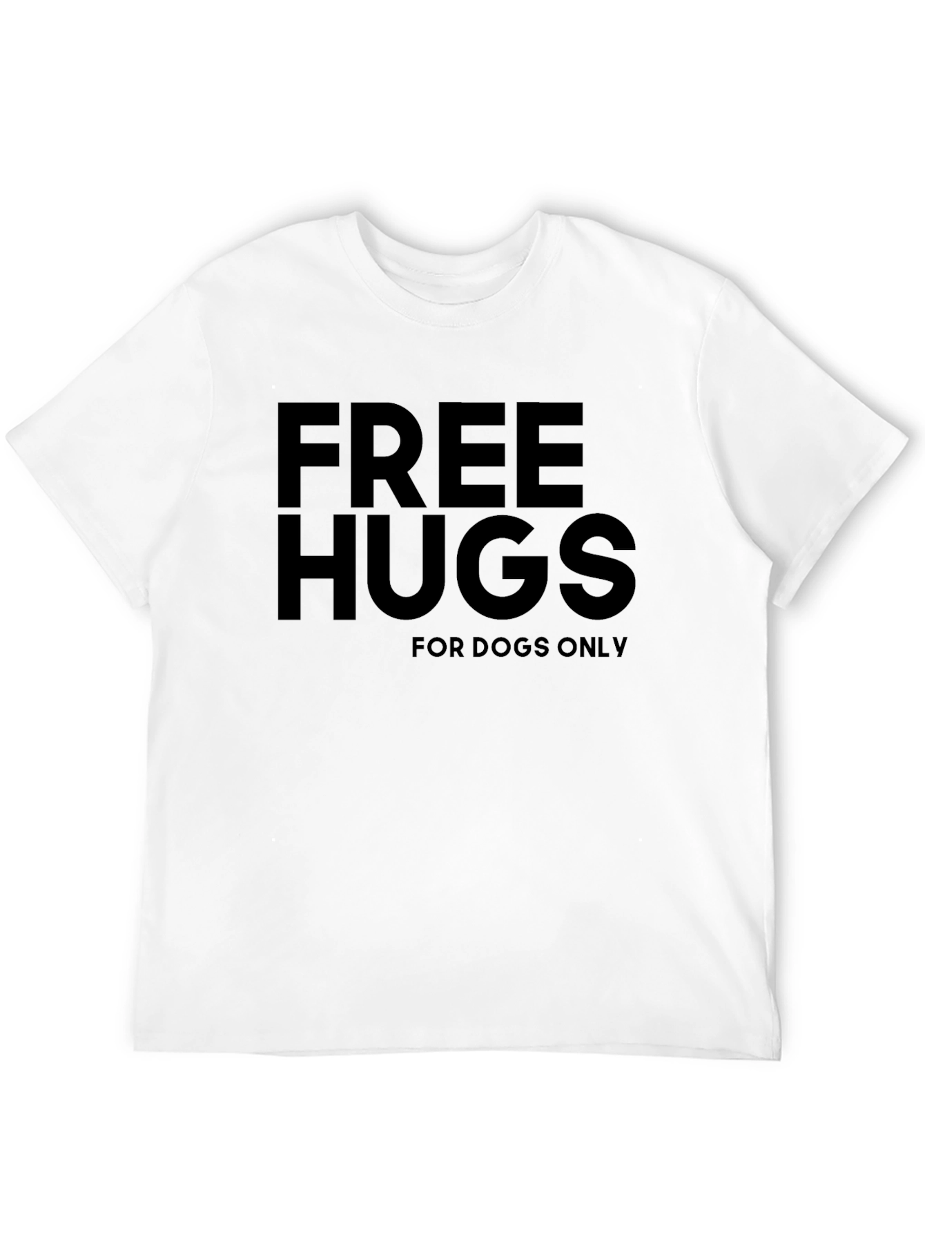 Free Hugs for Dogs Only Black T-Shirt - 12