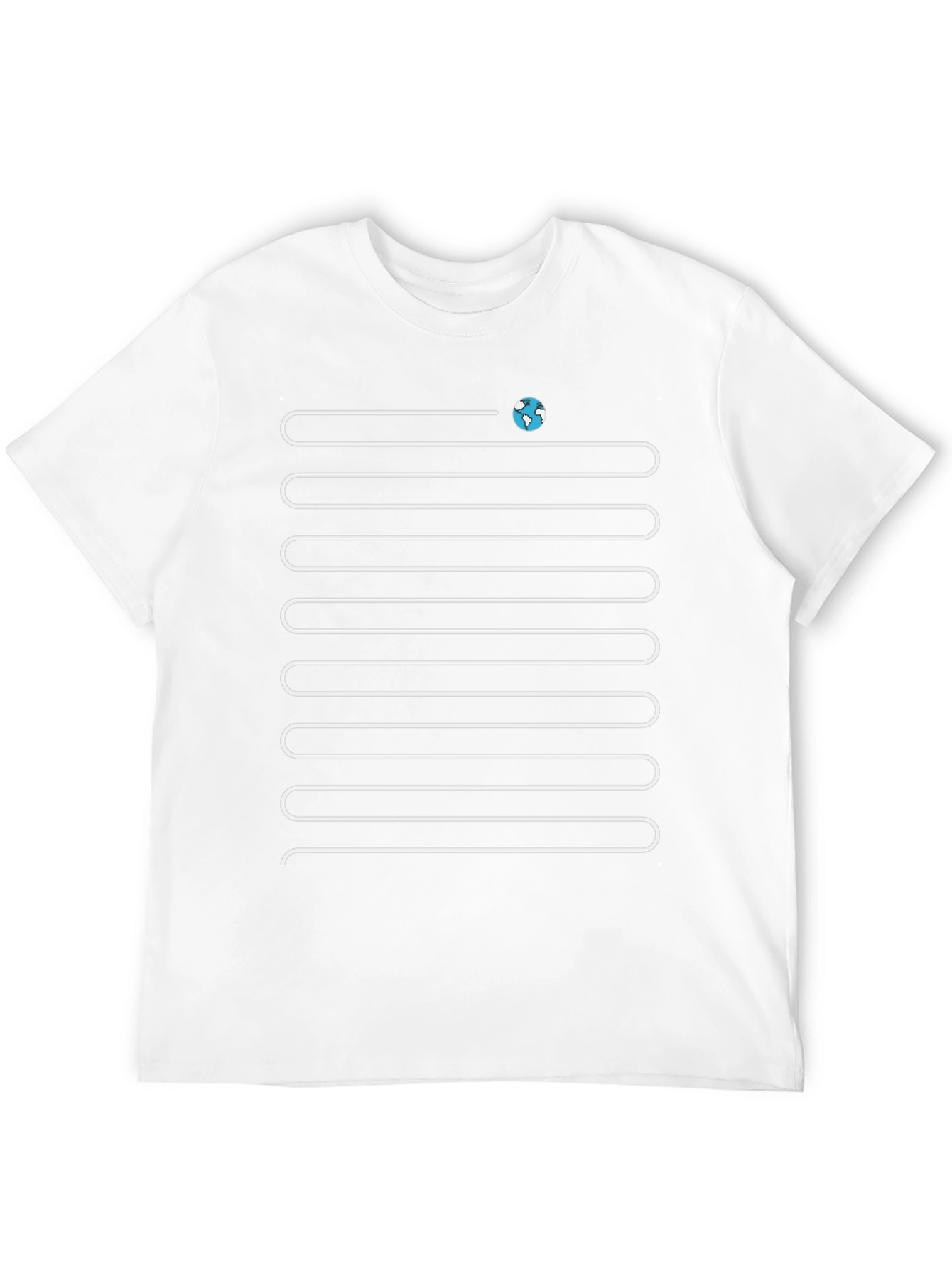 Black Earth Path Graphic Tee - Black Cotton T-Shirt view 12