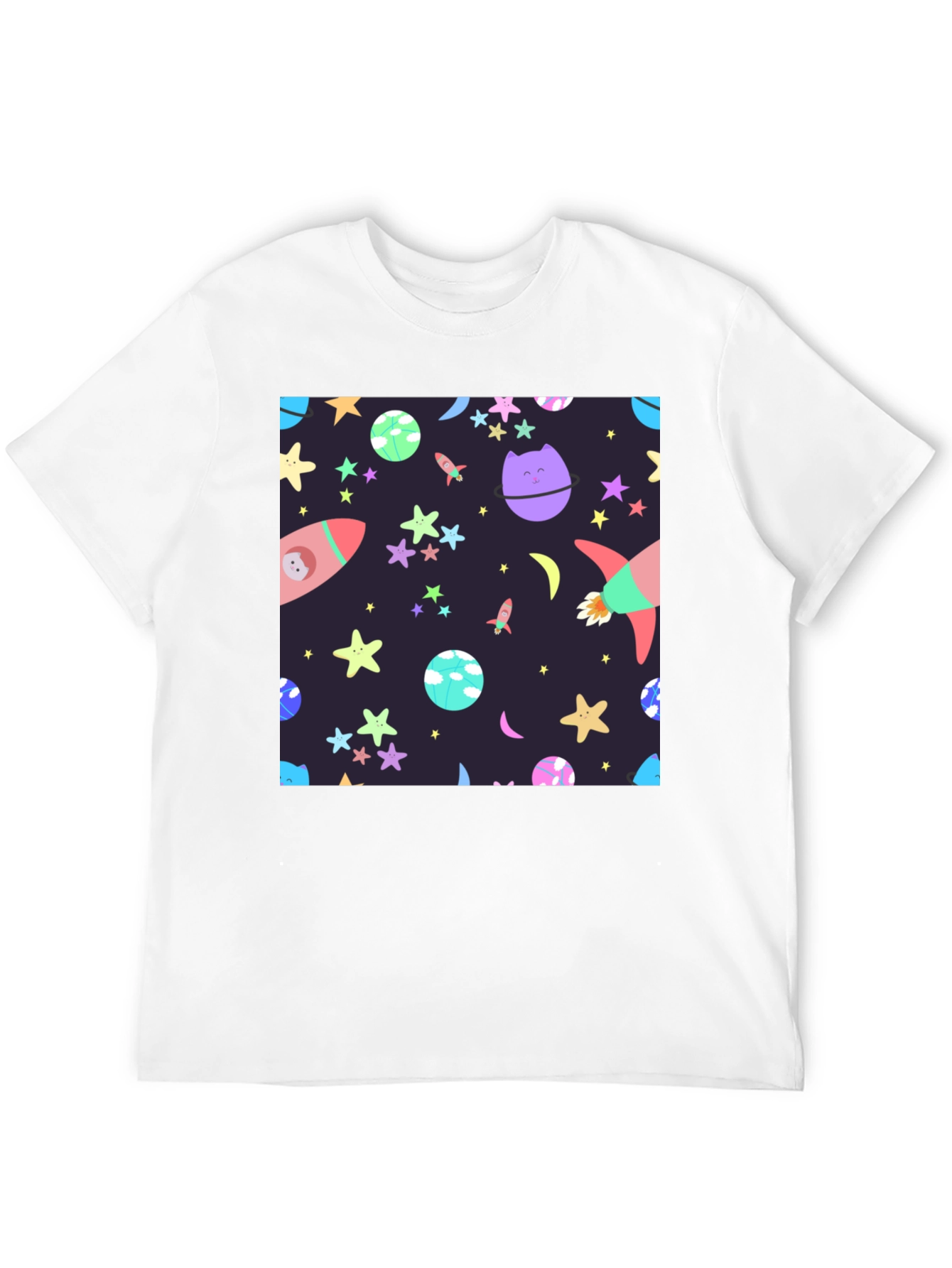 Black Cosmic Cartoon T-Shirt view 12