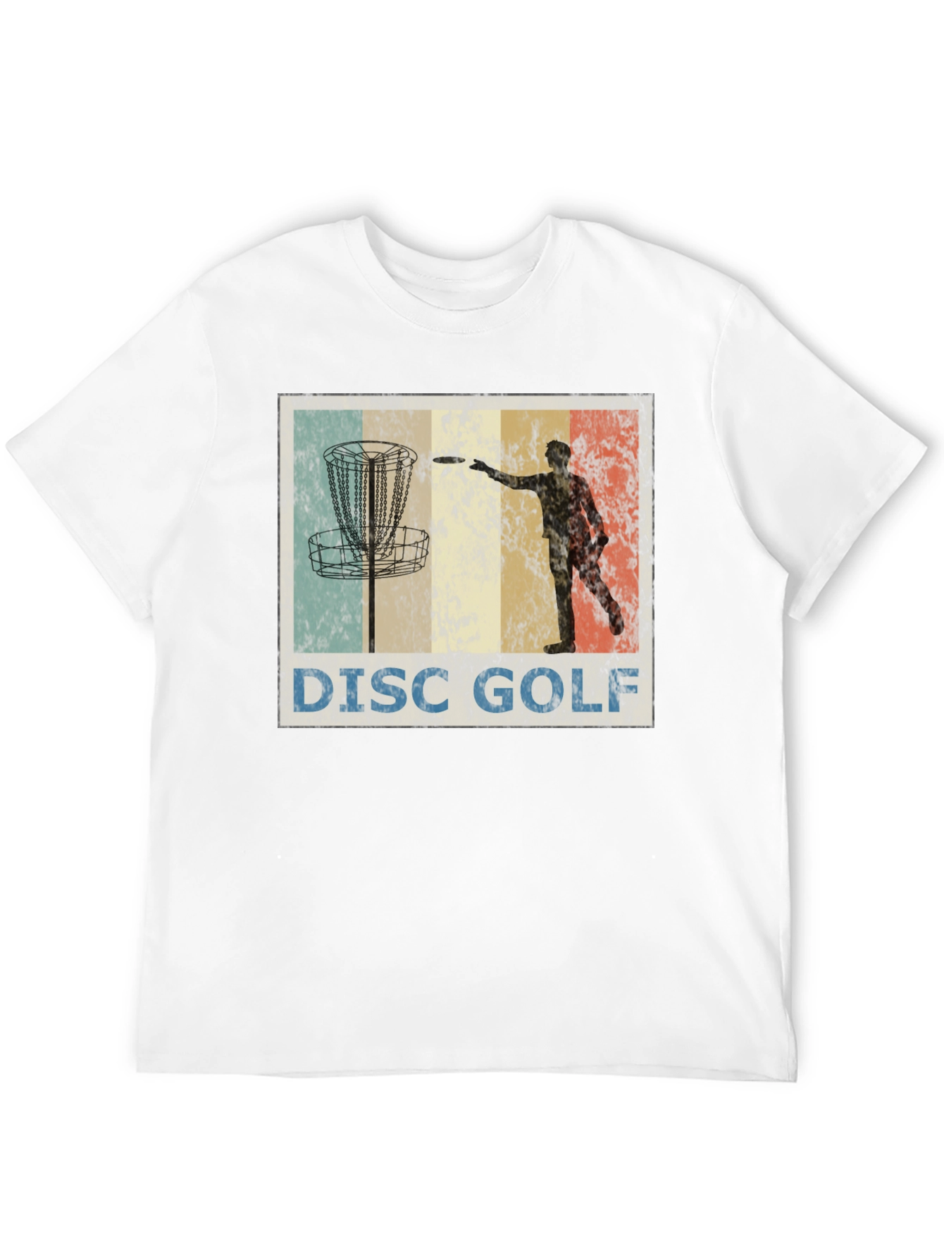 Black Vintage Disc Golf T-Shirt - Retro Style view 12