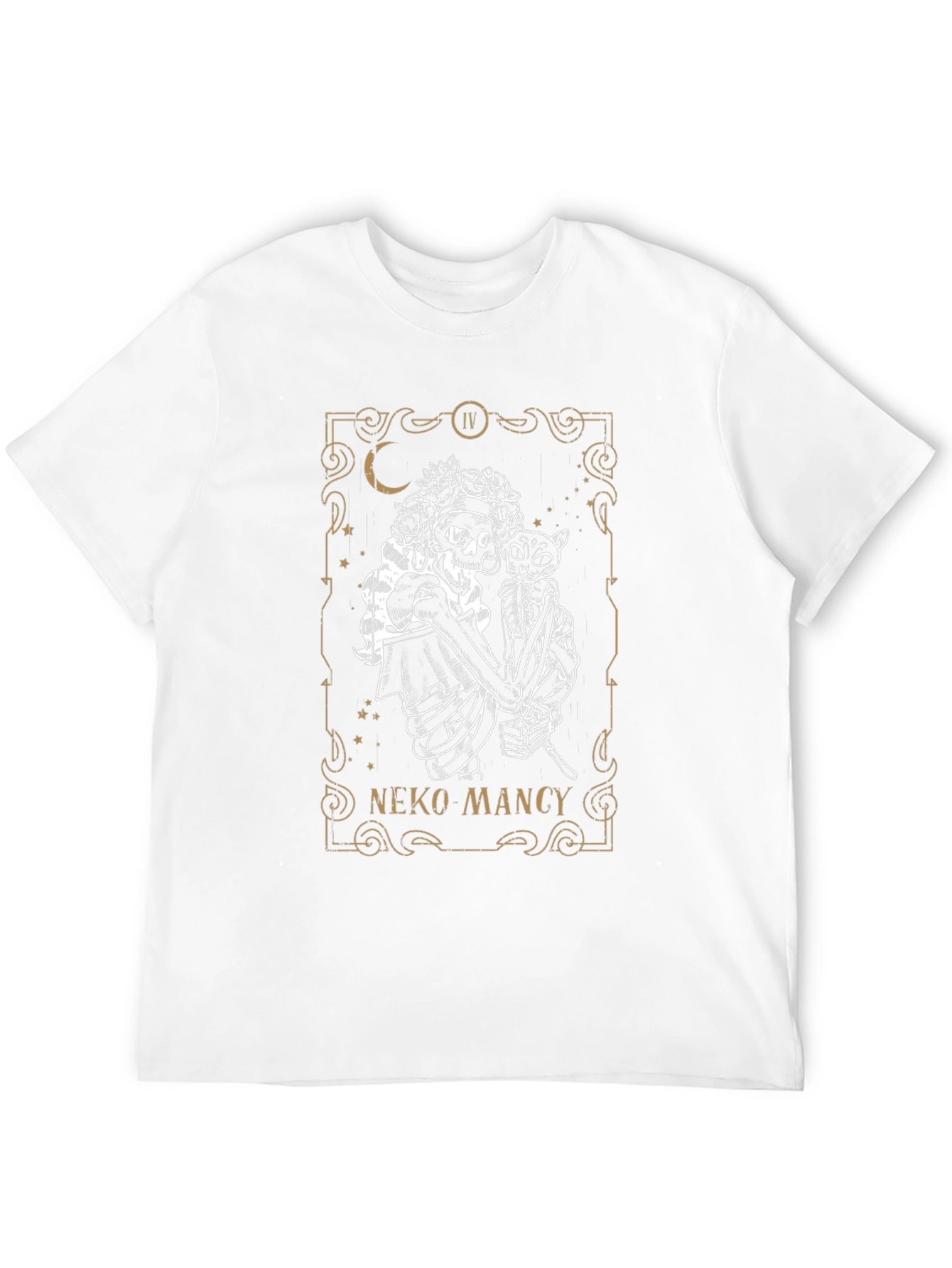 Black Neko Mancy Tarot Card T-Shirt view 12