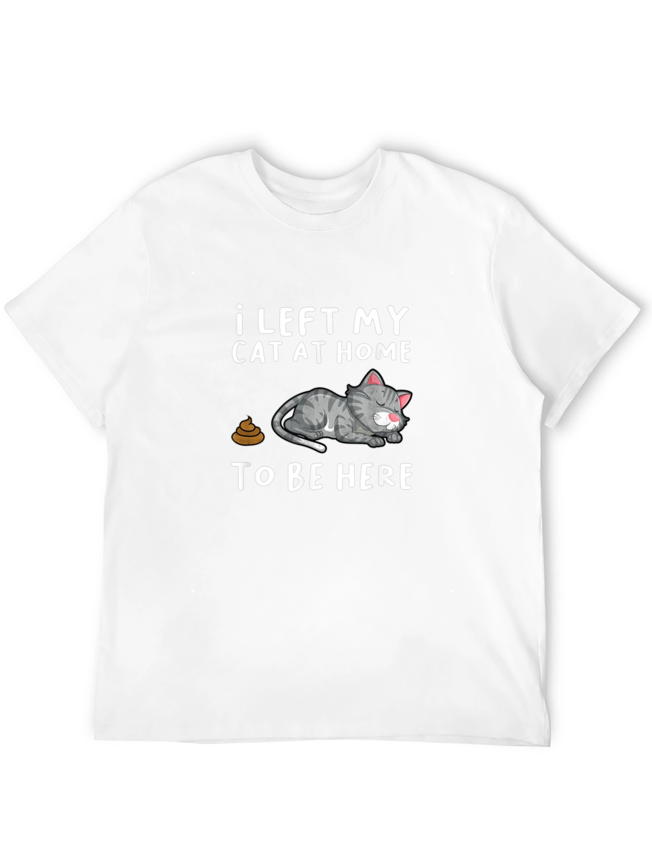 Black Funny Cat Graphic T-Shirt: I Left My Cat At Home view 12