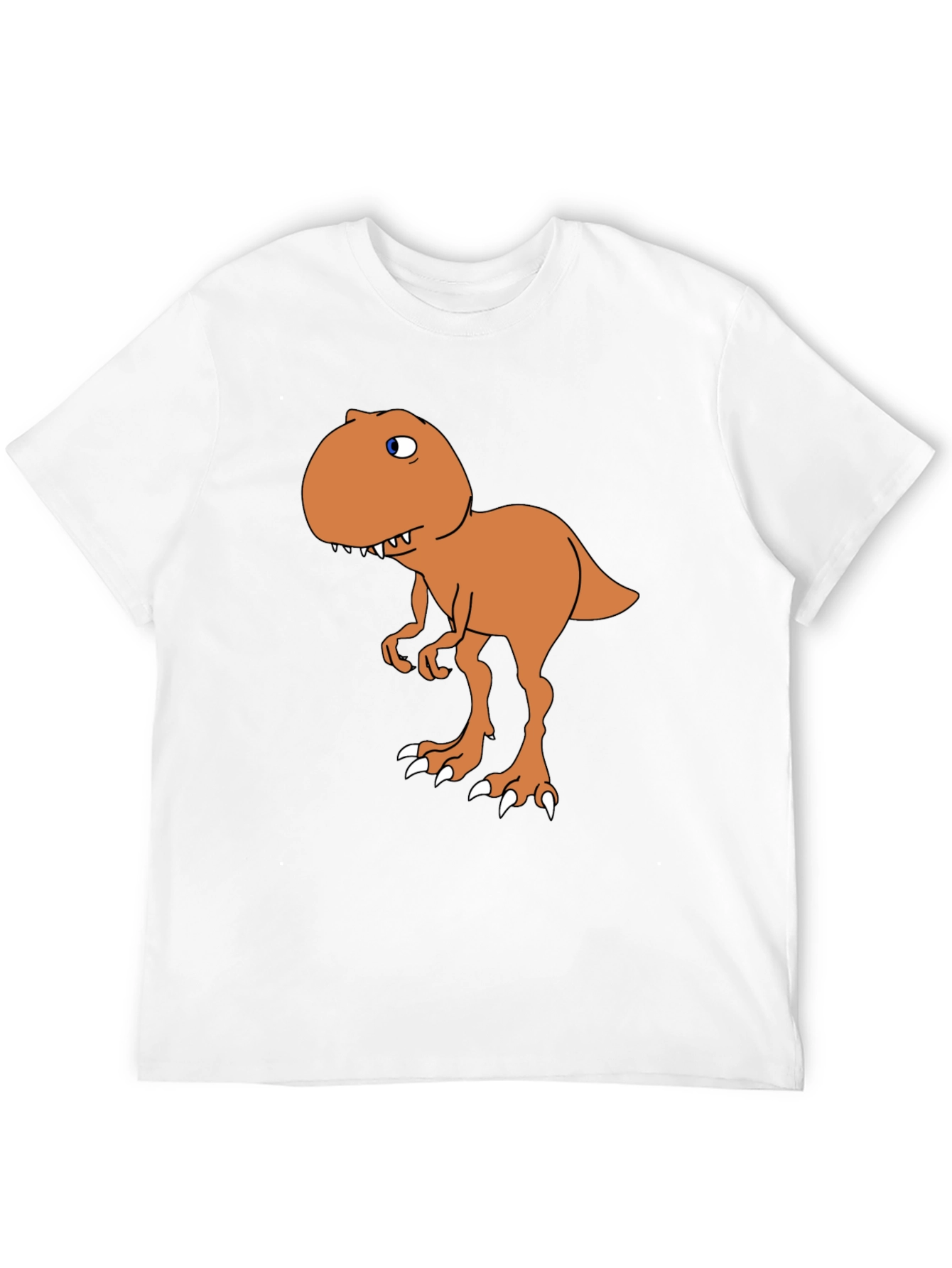 Black Cartoon Dinosaur Graphic Tee - Black view 12