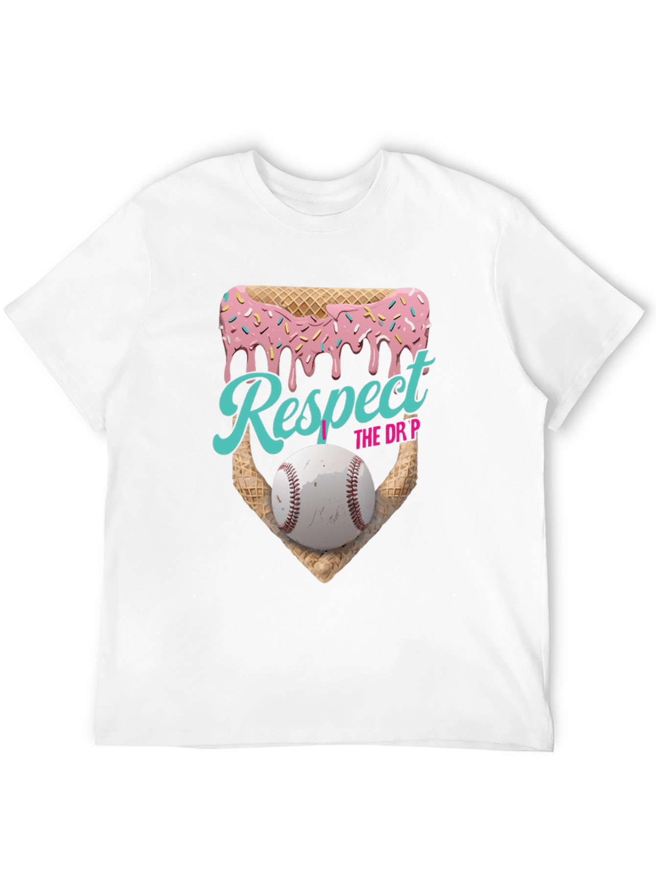 Black Respect the Drip Baseball T-Shirt view 12