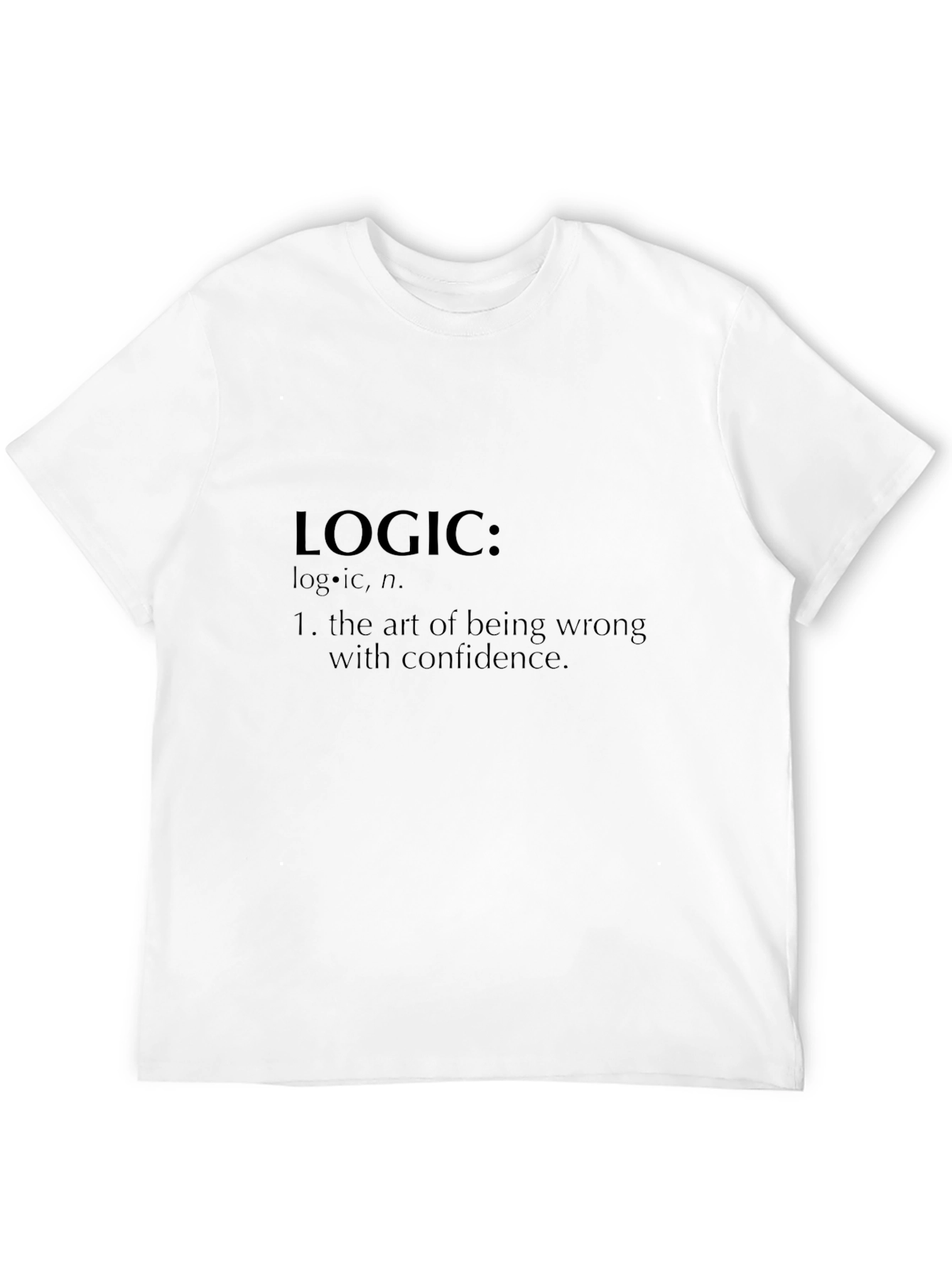 Black Logic Definition Graphic Tee - Art of Being Wrong Shirt view 12