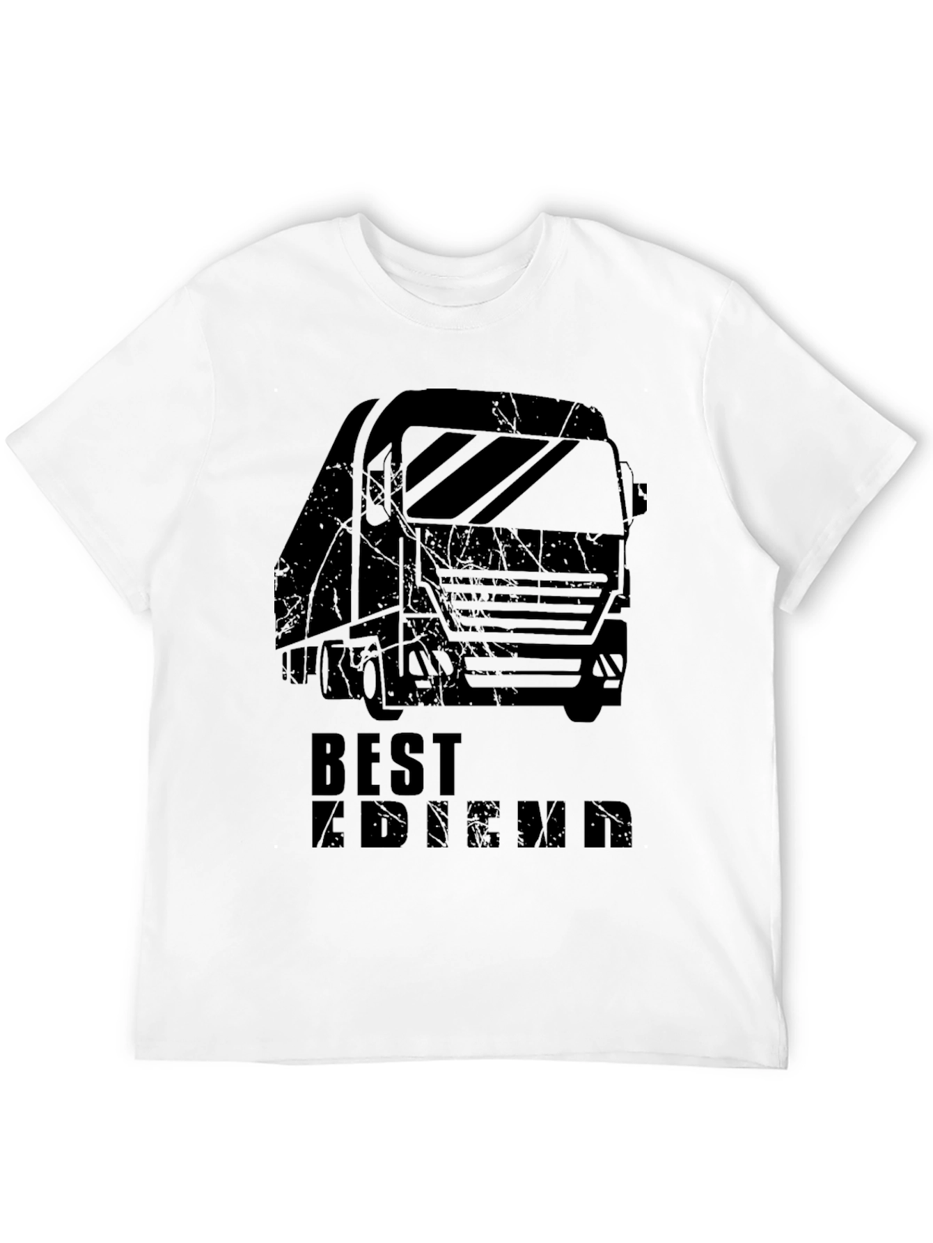 Black Truck Driver "Best Friend" Graphic Tee - Black view 12