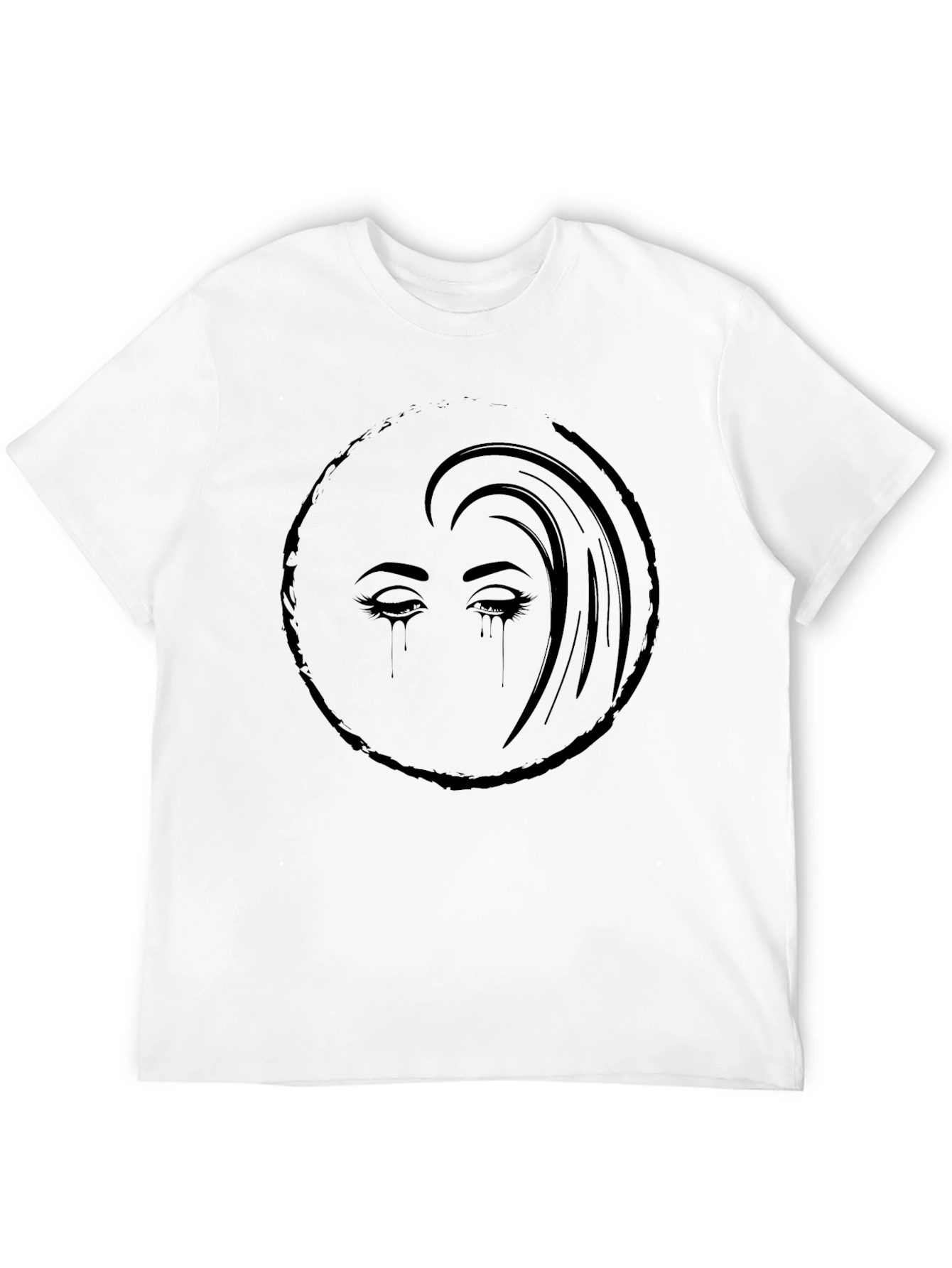 Black Emotional Gaze Graphic Tee - Black view 12