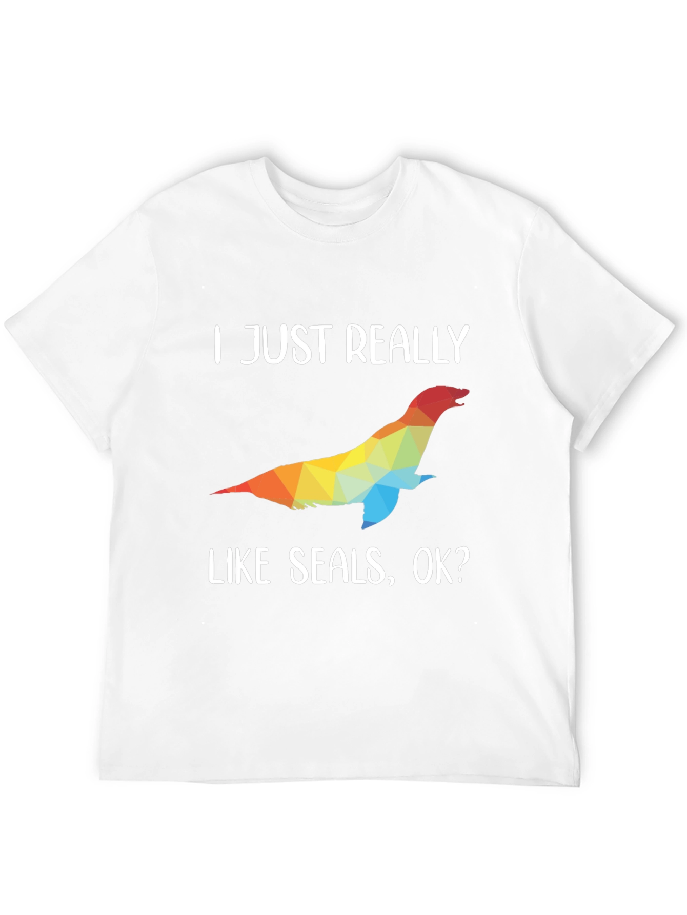 Black I Just Really Like Seals T-Shirt - Unique Design view 12