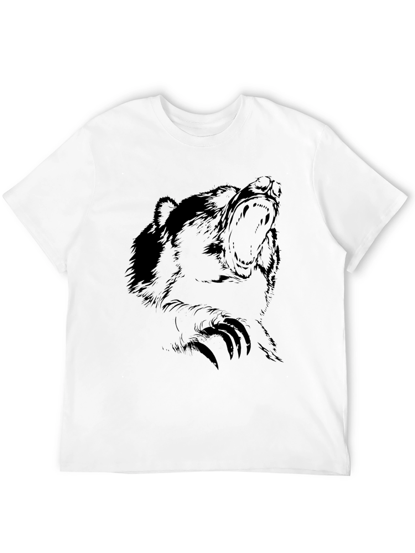 Black Men's Black Bear Graphic T-Shirt view 12