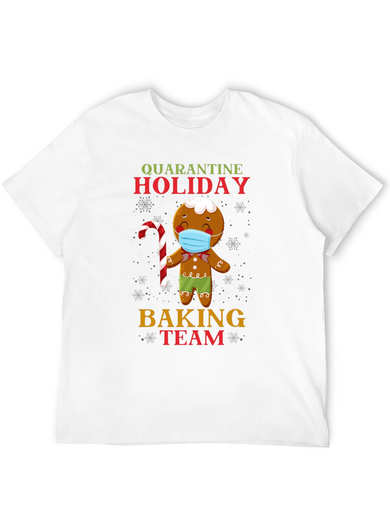 Black Quarantine Holiday Baking Team Gingerbread T-Shirt view 12
