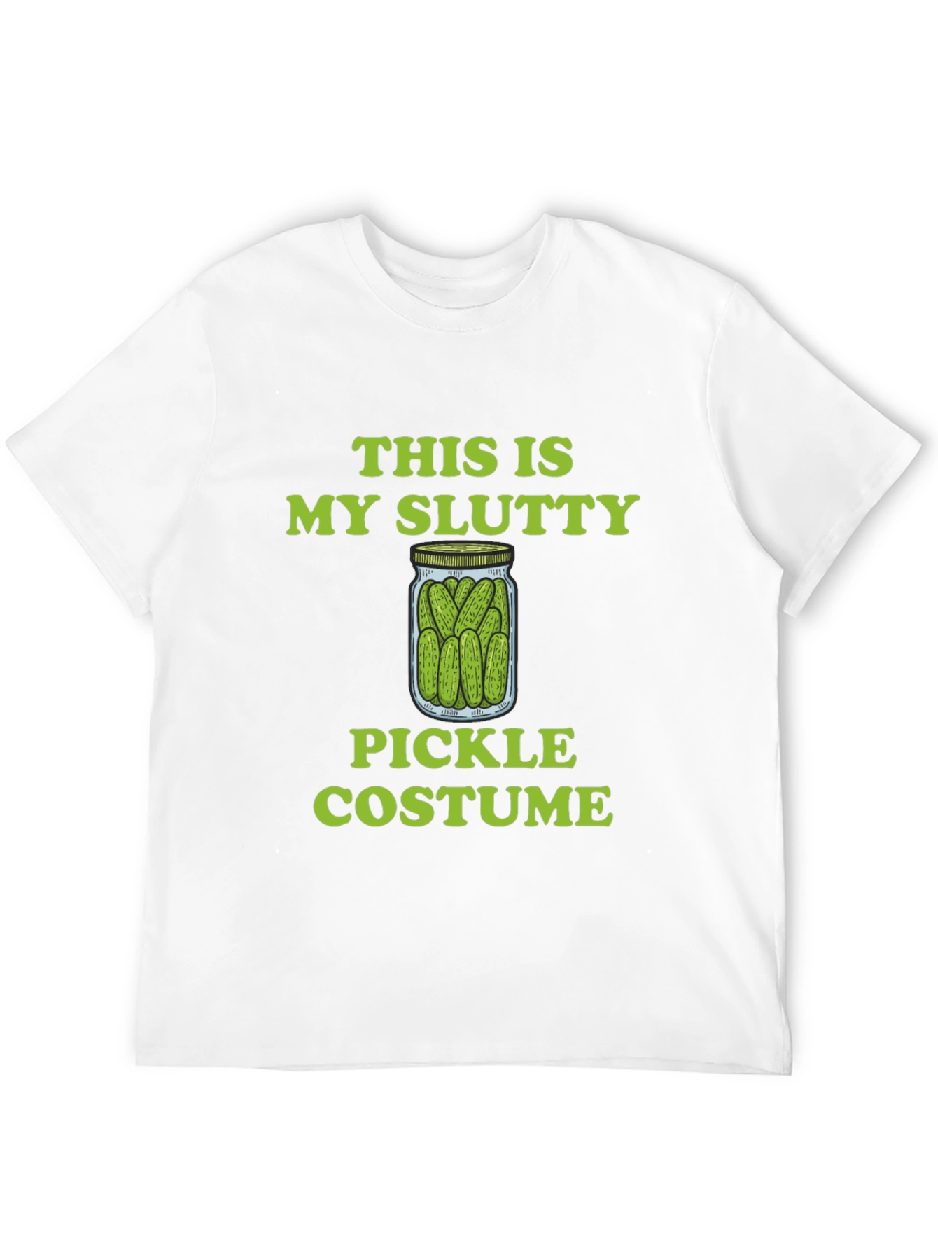 Black Slutty Pickle Costume Graphic T-Shirt view 12
