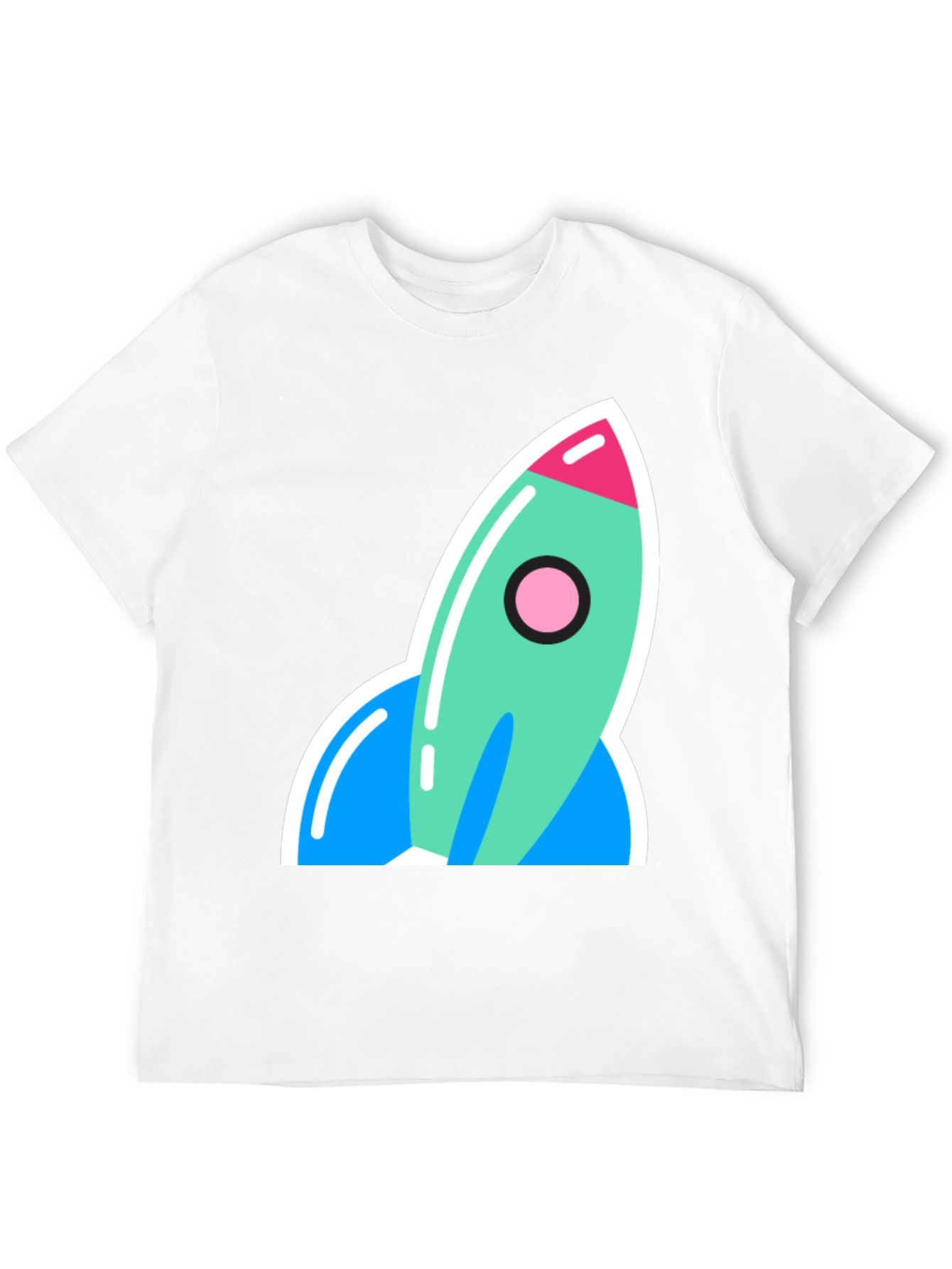 Black Retro Rocket Graphic Tee - Blast Off in Style! view 12