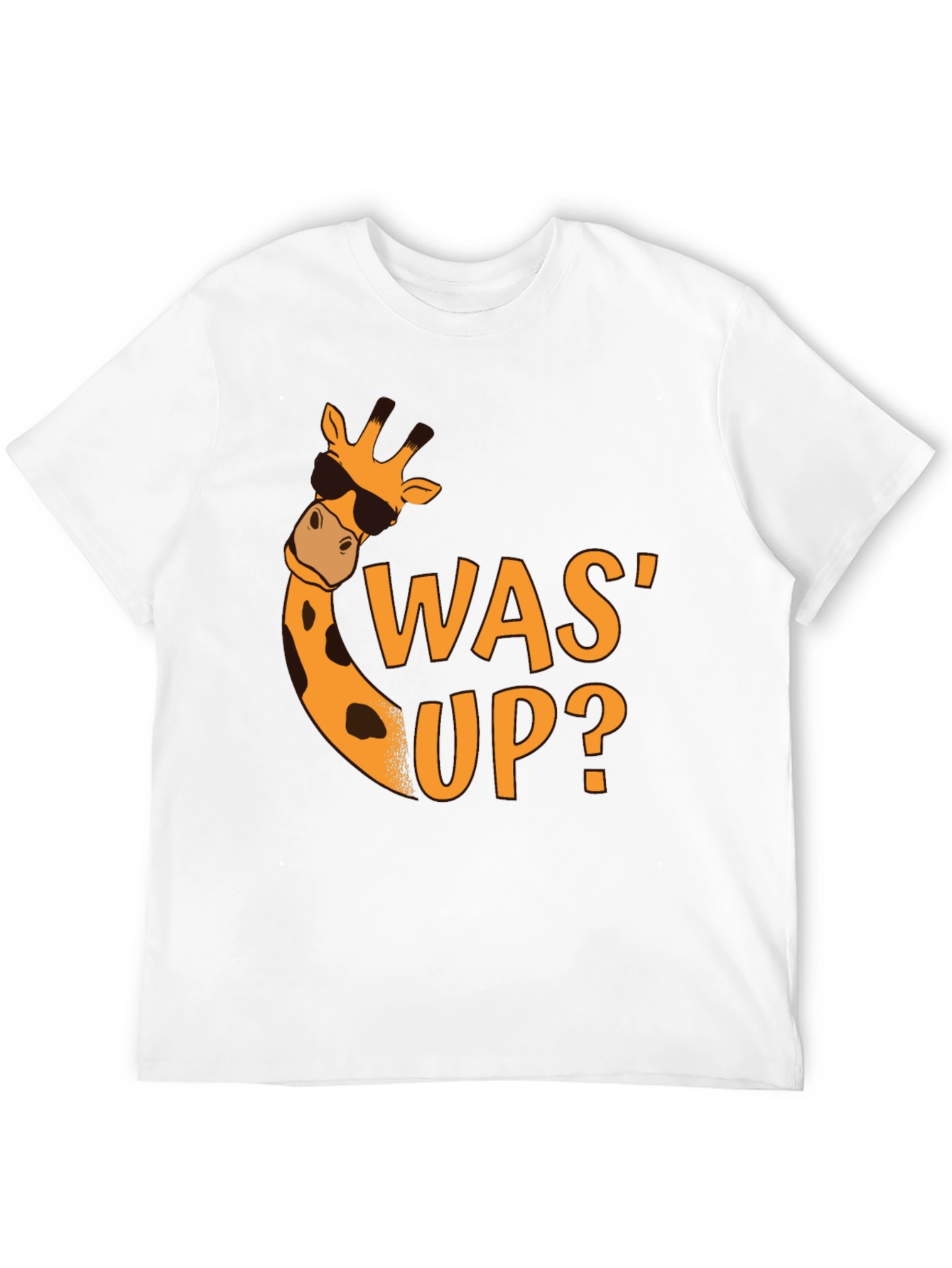 Black Cool Giraffe Was' Up? Black Graphic Tee view 12