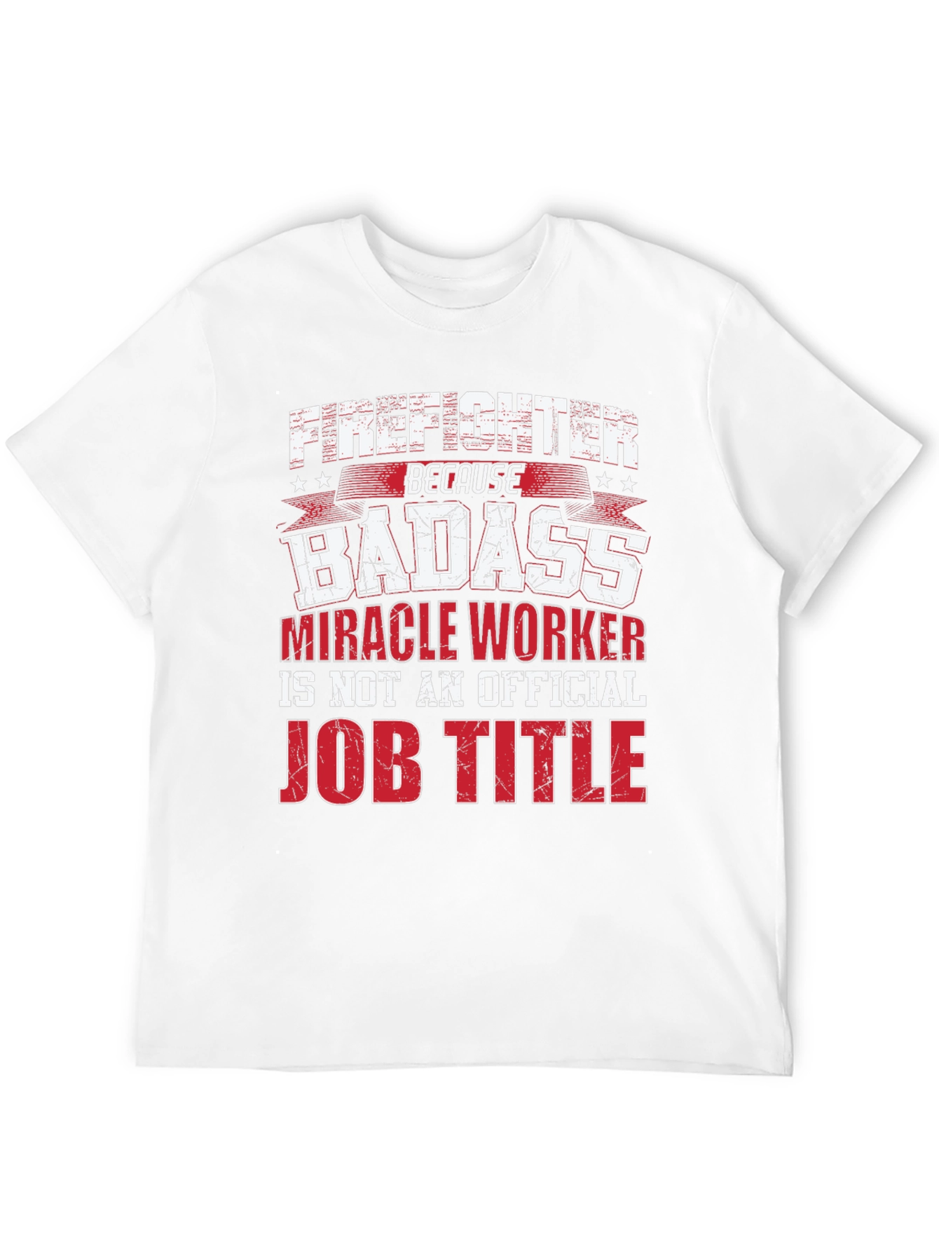 Black Firefighter Badass Job Title Black T-Shirt view 12