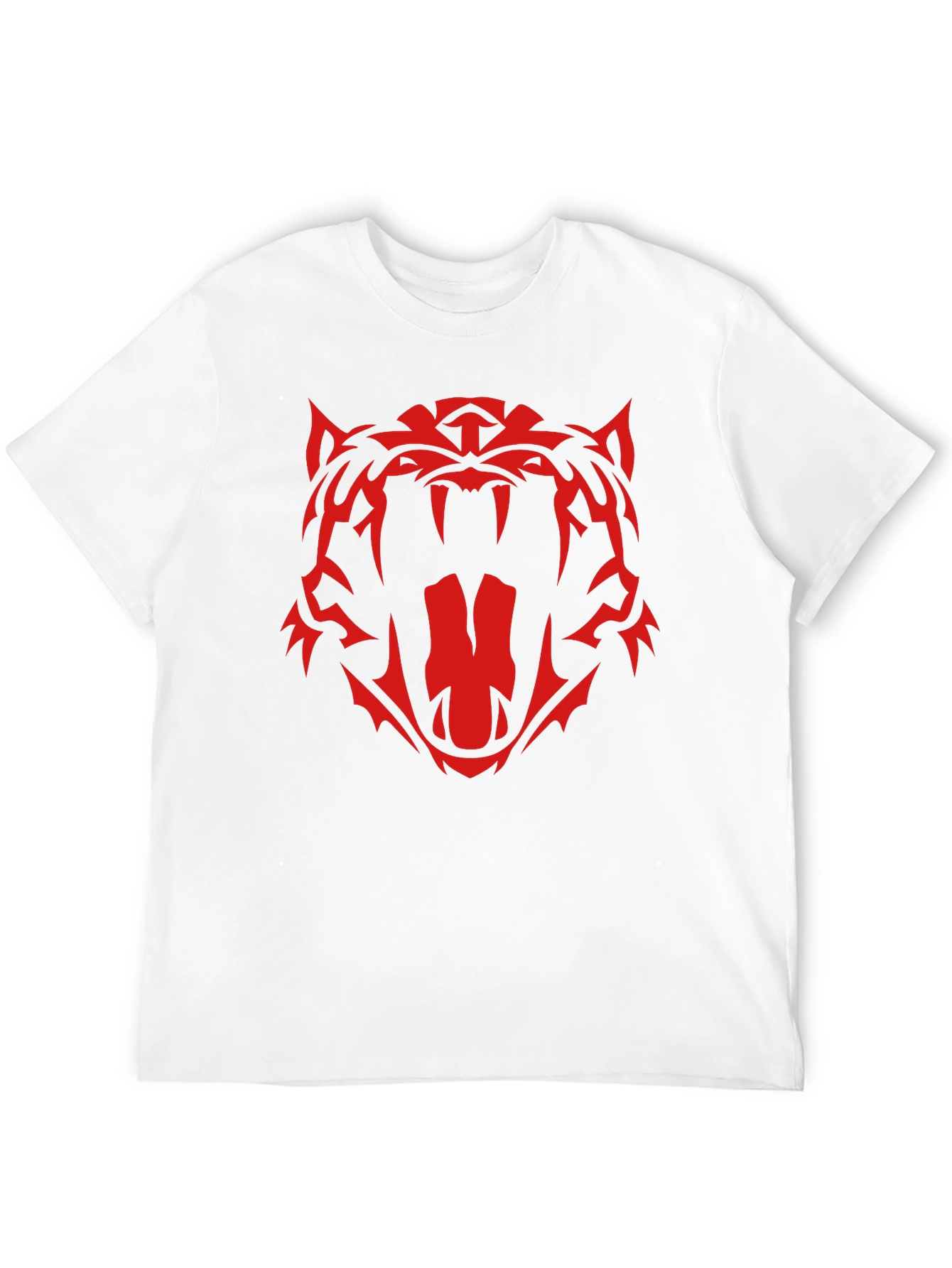 Black Red Tiger Graphic Black T-Shirt view 12