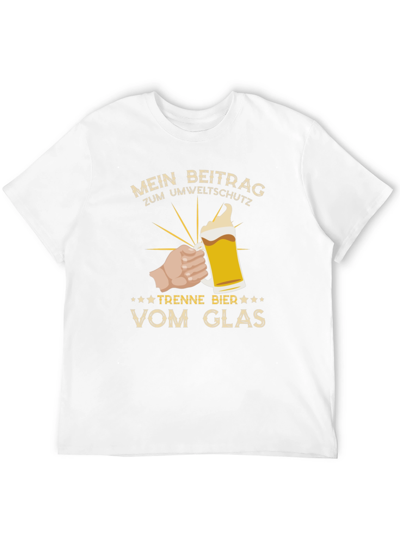 Black Men's Black 'Mein Beitrag' Beer Graphic Tee view 12