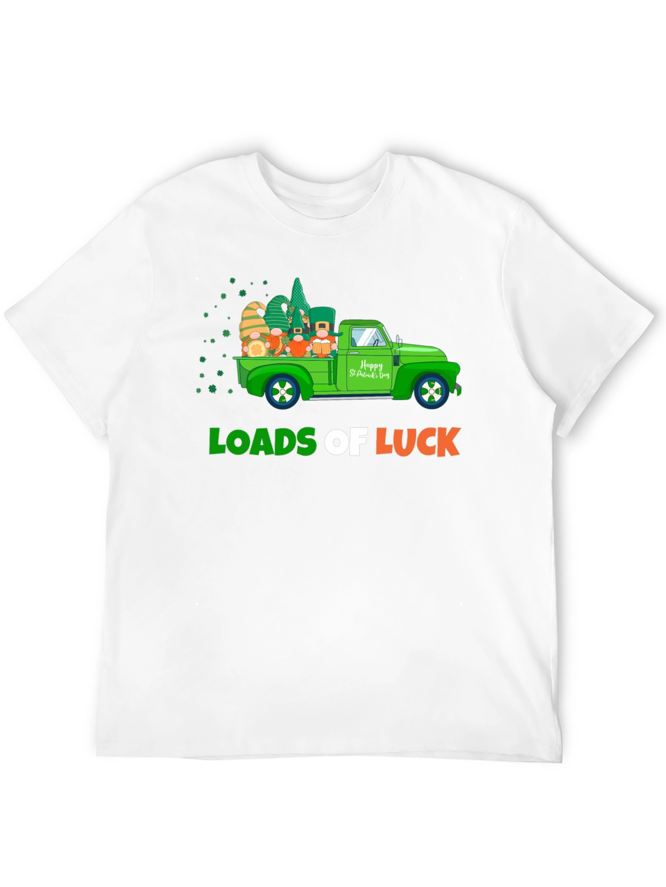 Black Loads of Luck St. Patrick's Day Truck T-Shirt view 12