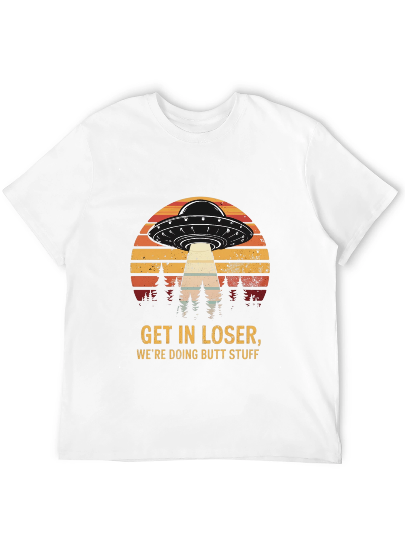 Black Get in Loser UFO T-Shirt view 12