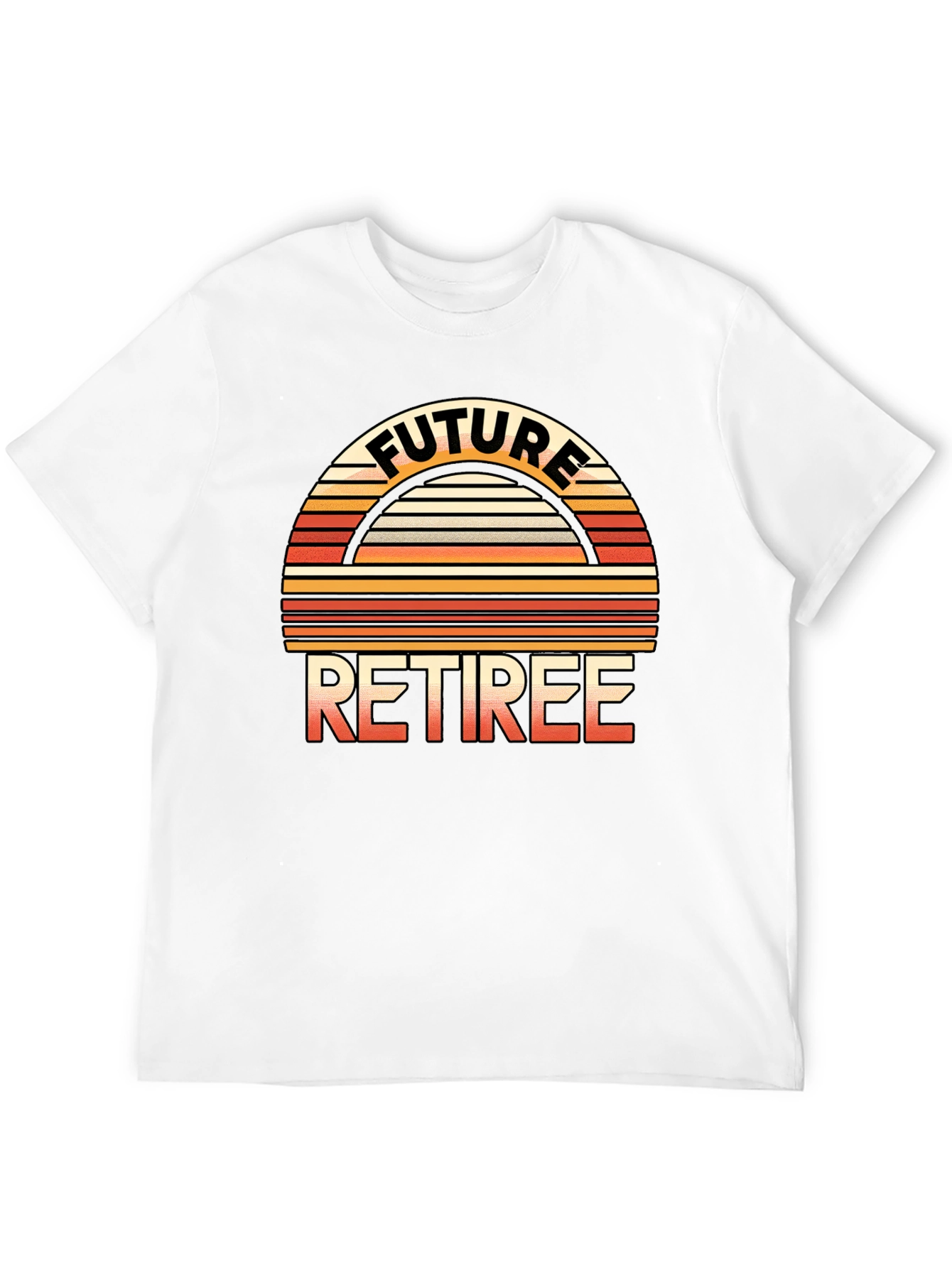 Black Future Retiree Graphic T-Shirt - Retro Style view 12