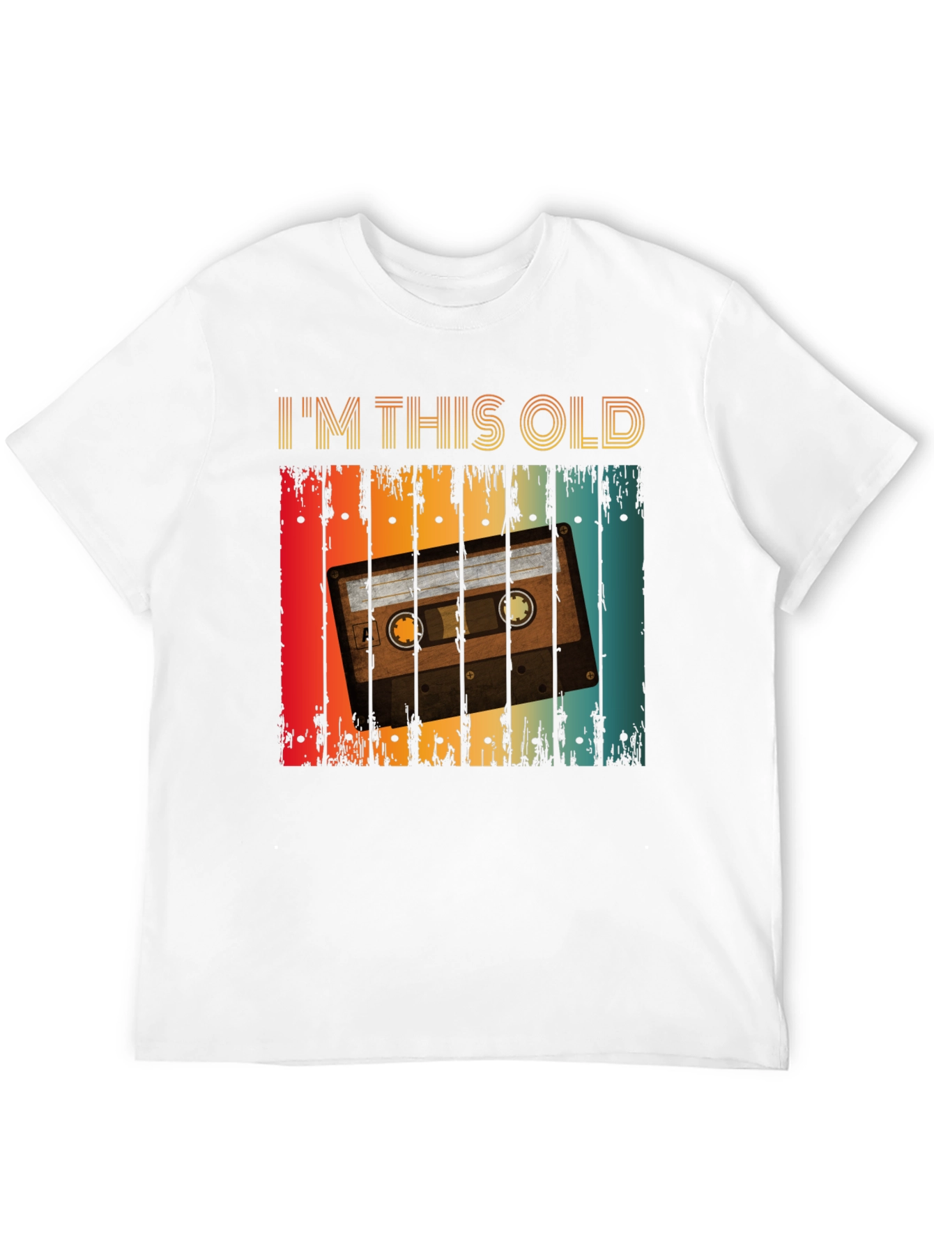 Black Retro Cassette Tape T-Shirt - I'm This Old view 12