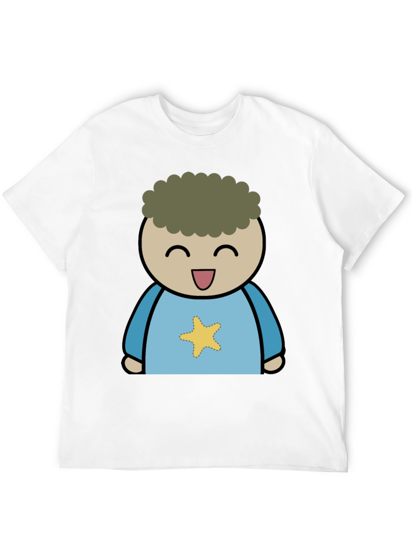 Black Cartoon Star T-Shirt view 12