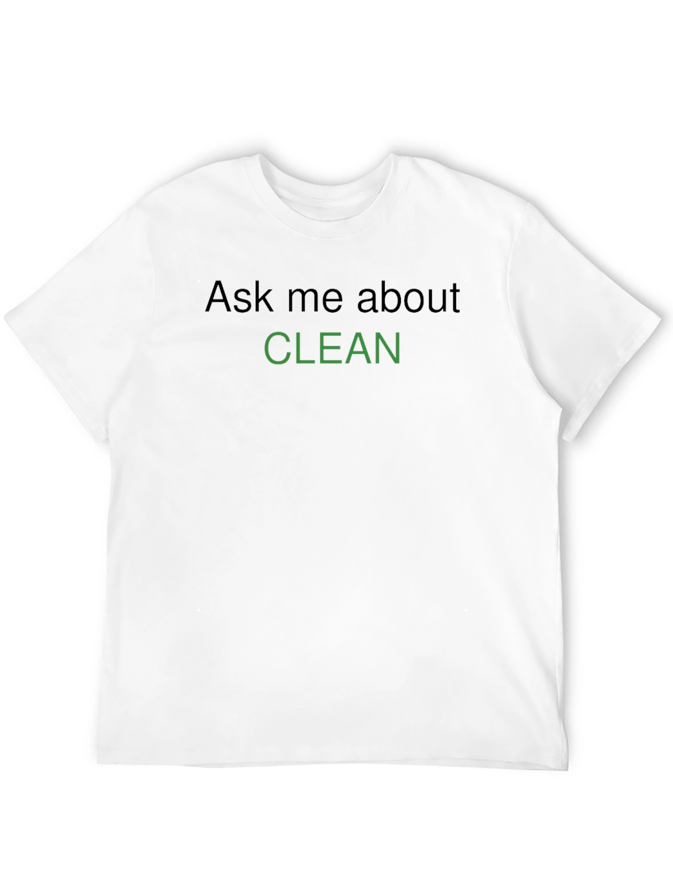 Black Ask Me About Clean Graphic T-Shirt view 12