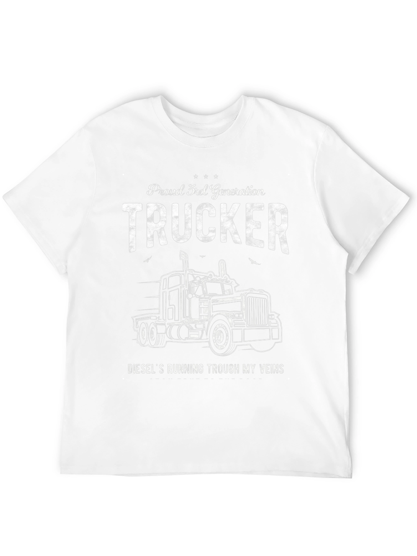 Black Proud 3rd Generation Trucker T-Shirt - Diesel in My Veins! view 12