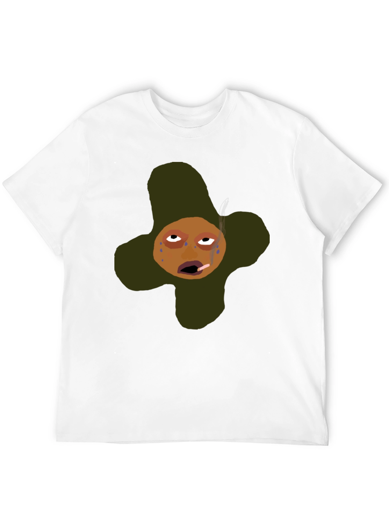 Black Funny Cartoon Graphic T-Shirt - Black view 12