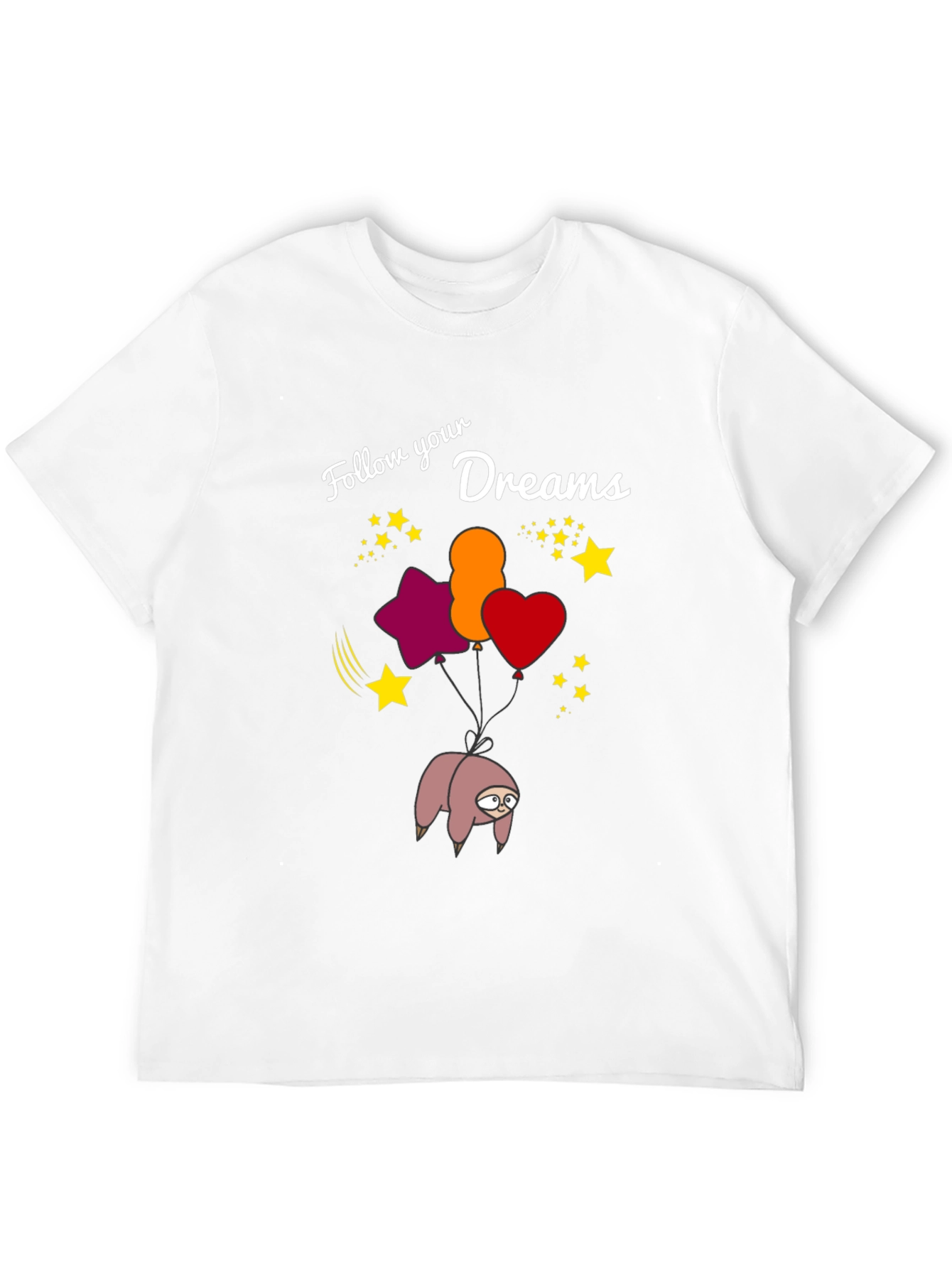 Black Dreamy Sloth T-Shirt - Follow Your Dreams! view 12