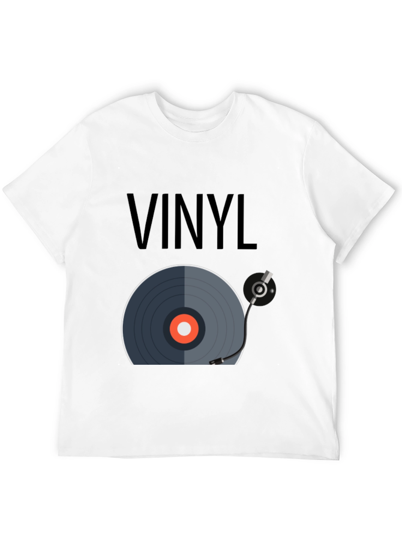 Black Vinyl Record Graphic Tee - Music Lover's T-Shirt view 12