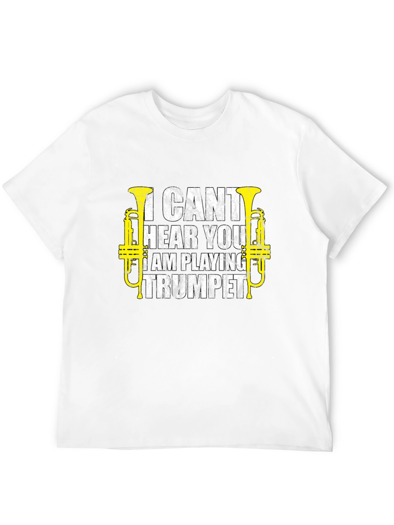 Black I Can't Hear You Trumpet Player T-Shirt view 12