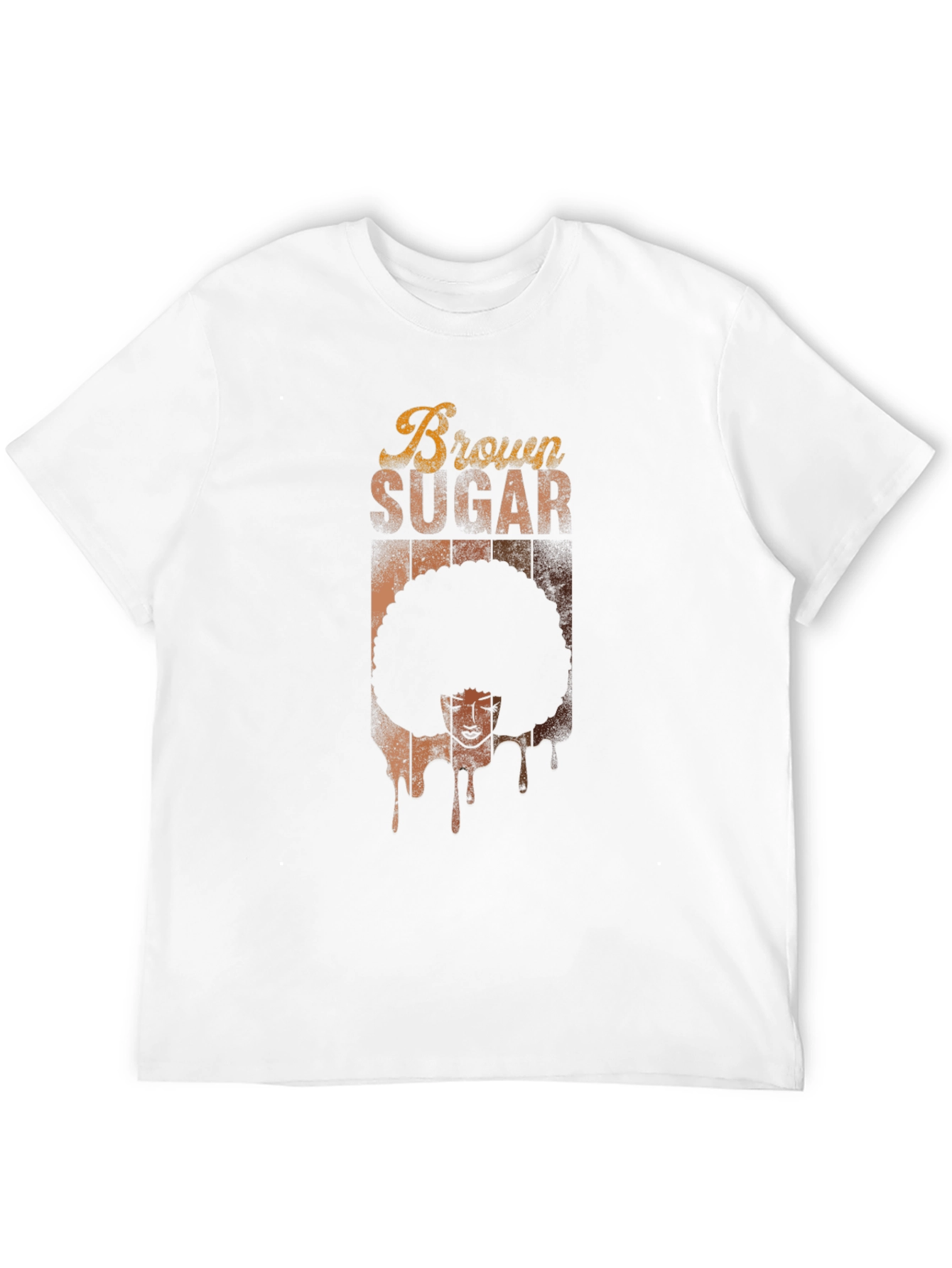 Black Brown Sugar Afro Graphic Tee - Retro Black T-Shirt view 12