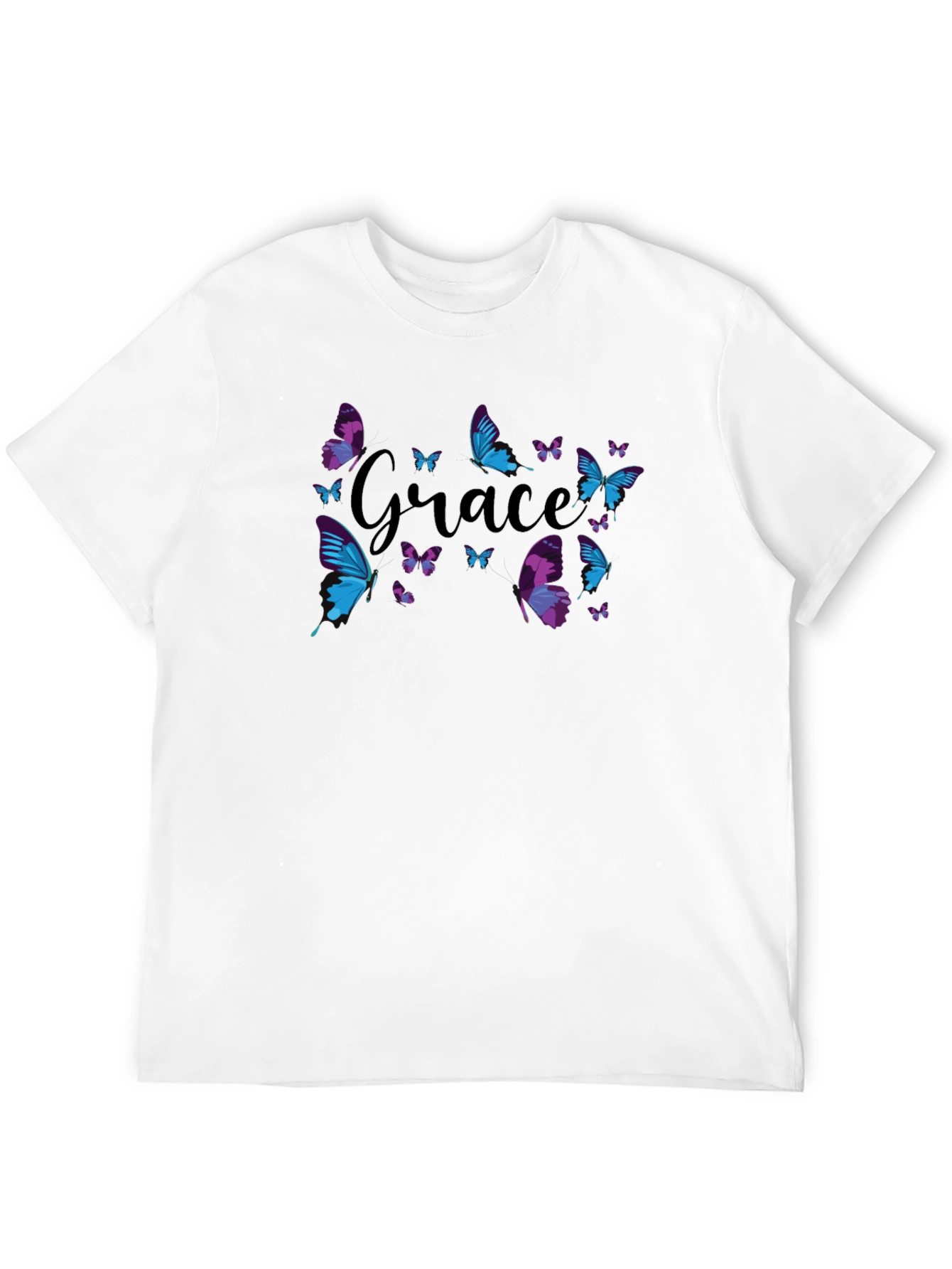 Black Grace Butterfly Graphic Black T-Shirt view 12