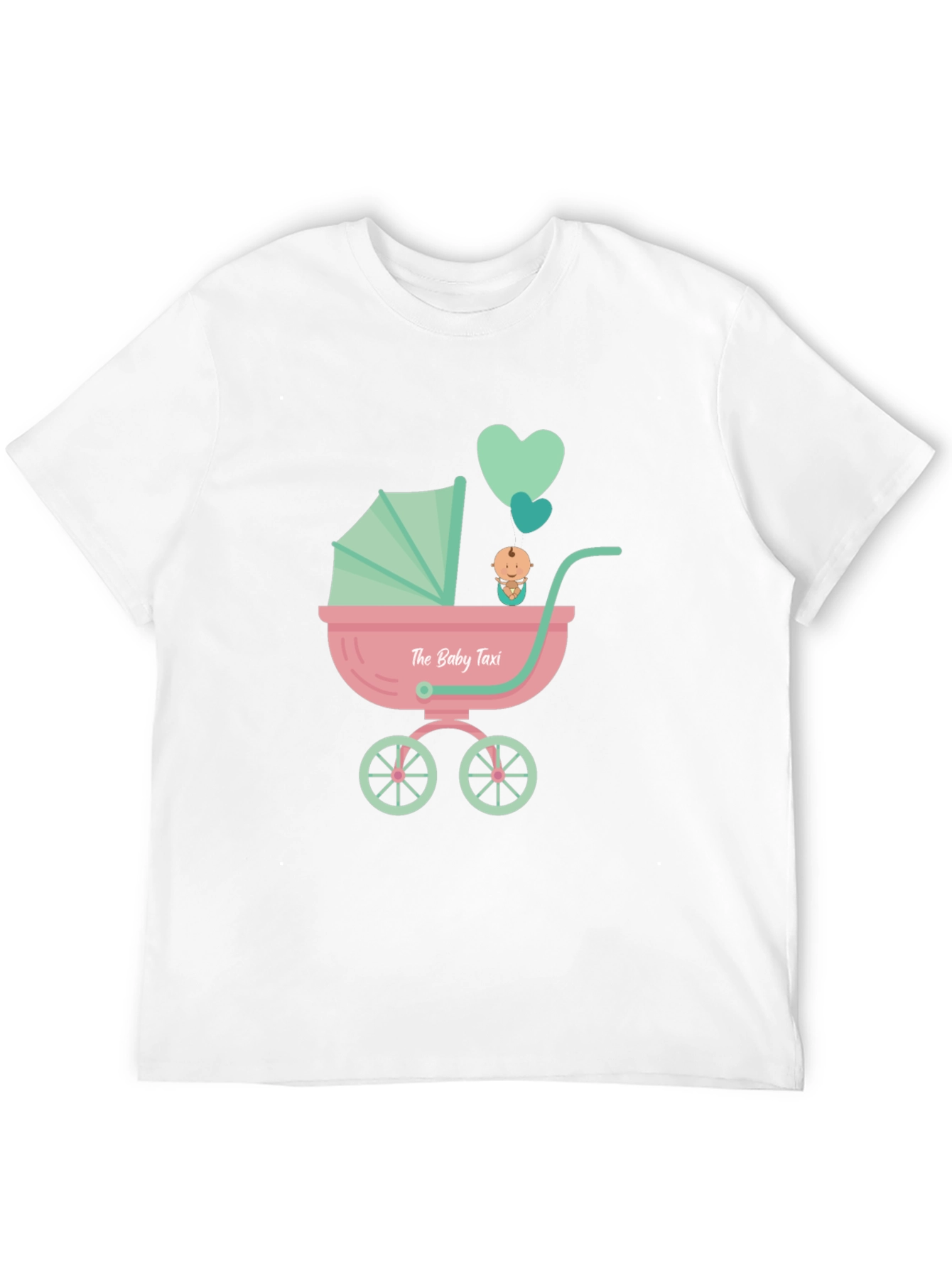 Black The Baby Taxi T-Shirt - Cute Stroller Design view 12