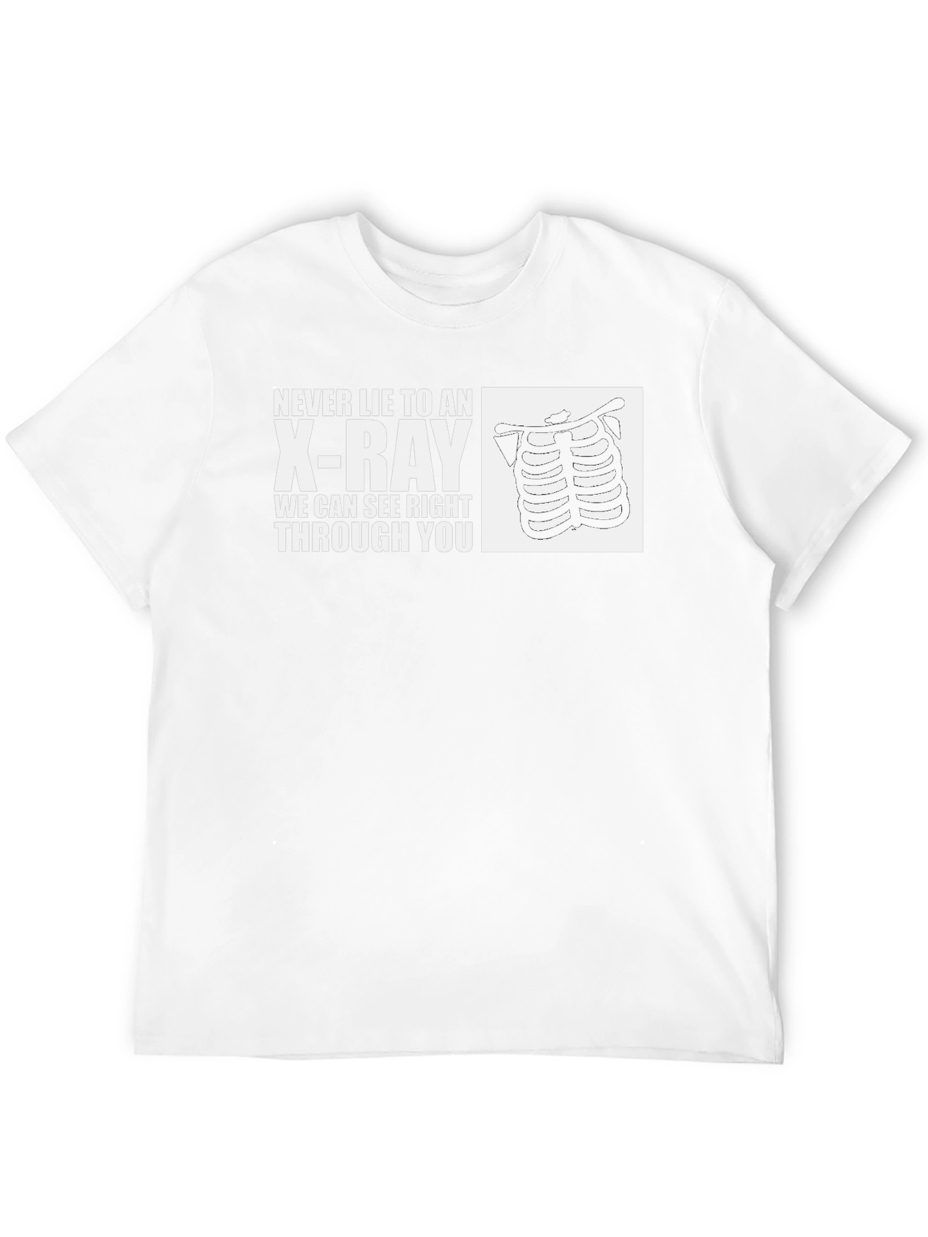Black X-Ray Rib Cage Graphic T-Shirt - Funny Medical Tee view 12