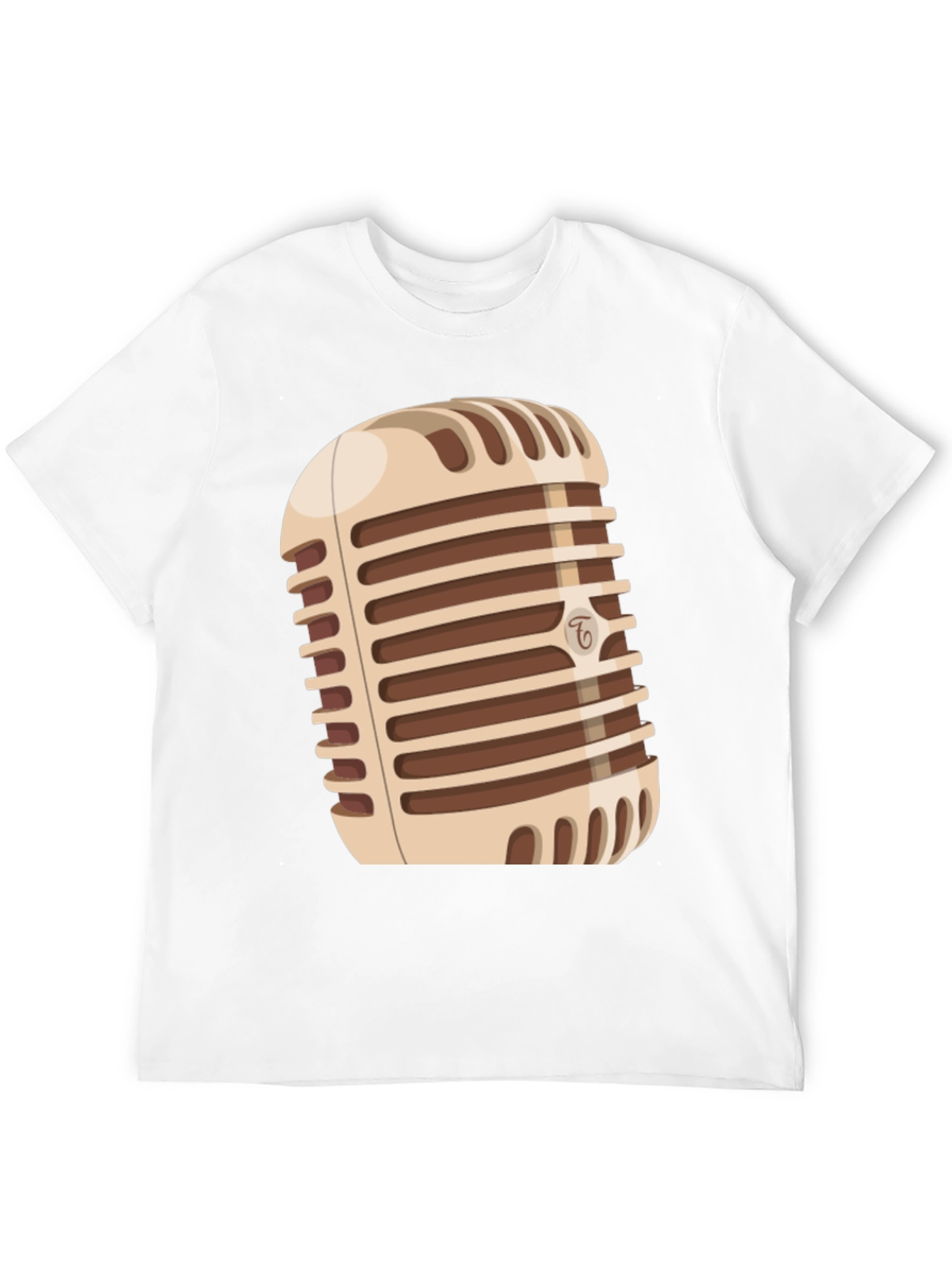 Black Vintage Microphone Graphic T-Shirt view 12
