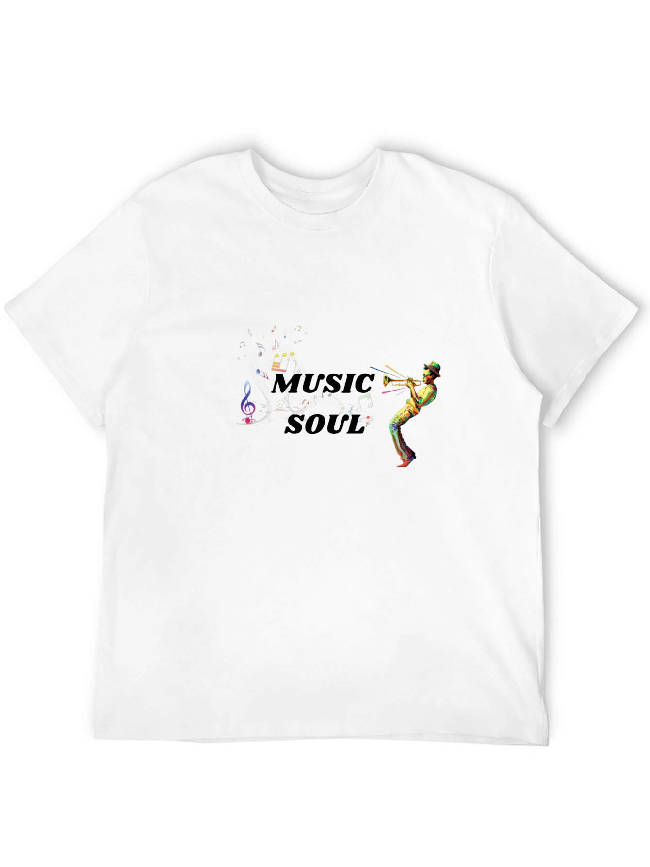 Black Music Soul T-Shirt -  Musical Trumpet Player view 12