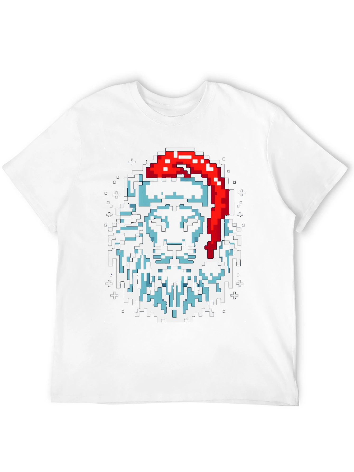 Black Pixel Santa Lion Graphic Tee - Black view 12