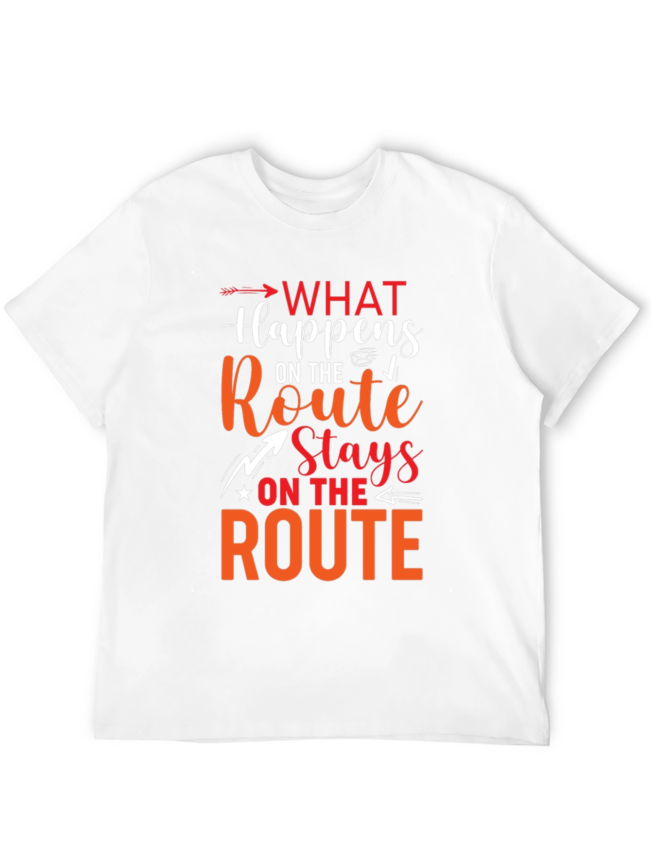 Black What Happens On The Route Stays Graphic T-Shirt view 12
