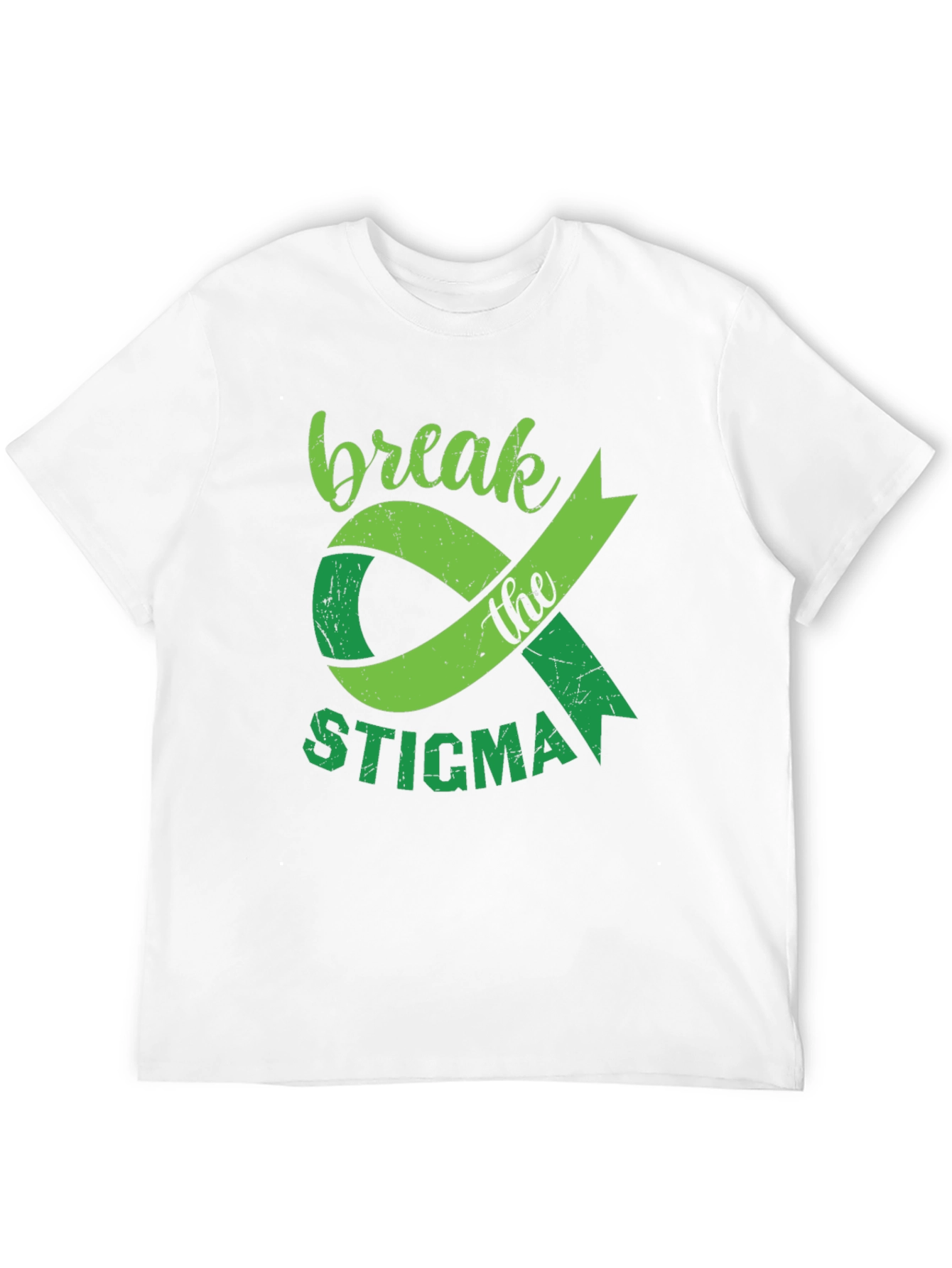 Black Break the Stigma T-Shirt Mental Health Awareness view 12