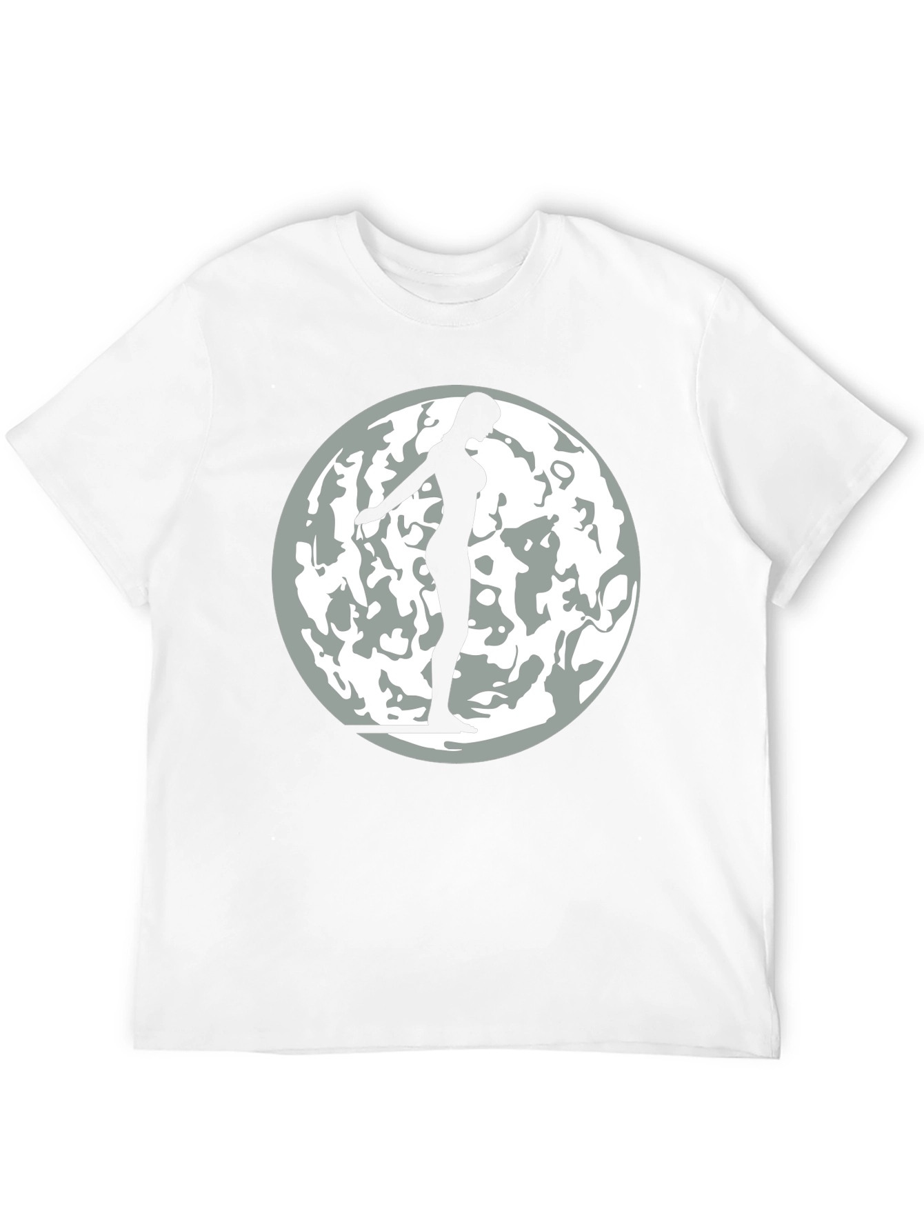 Black Silhouette Moon T-Shirt - Black Graphic Tee view 12