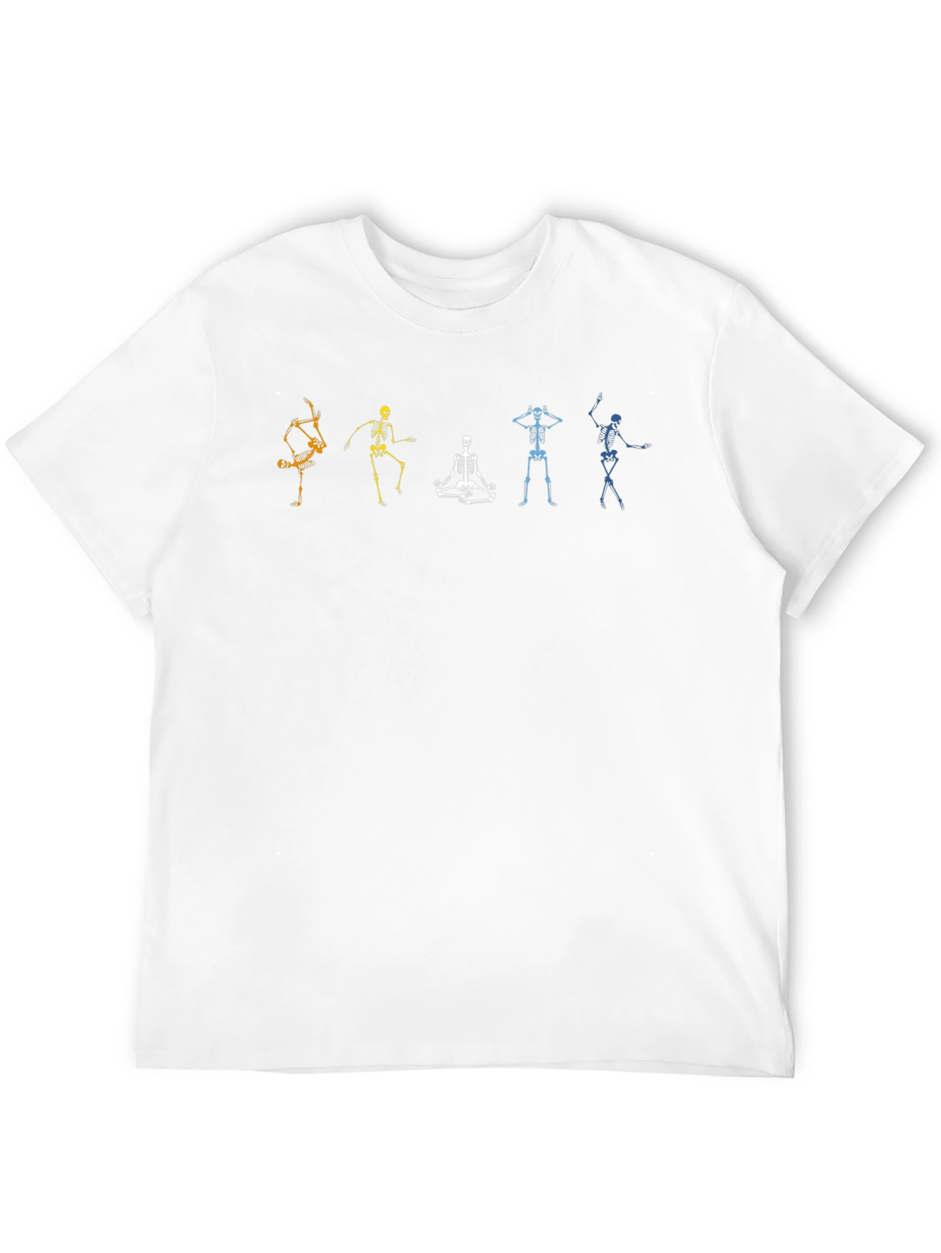 Black Dancing Skeletons Graphic Tee - Black Cotton T-Shirt view 12