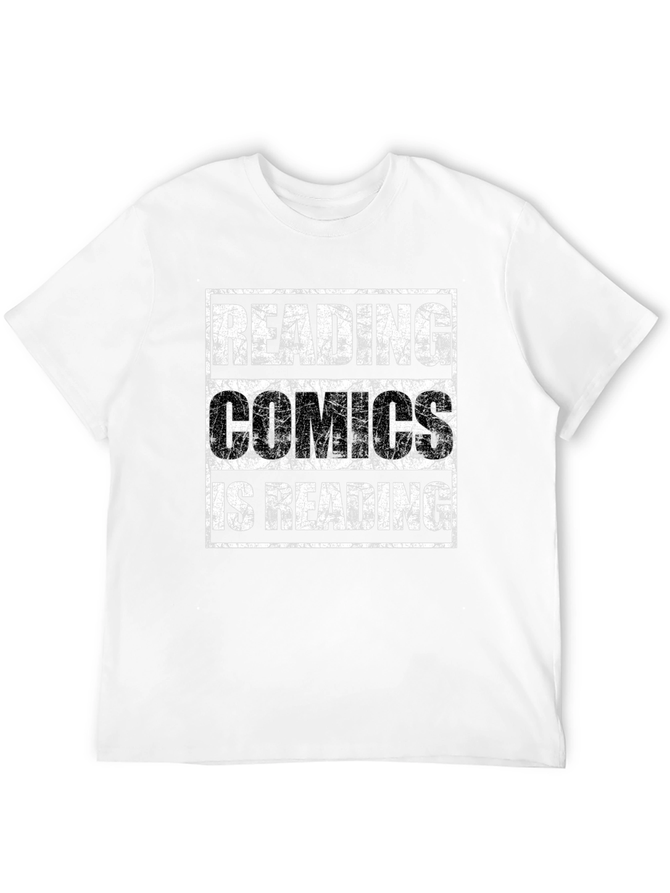 Black Reading Comics T-Shirt - Black Cotton Blend  view 12