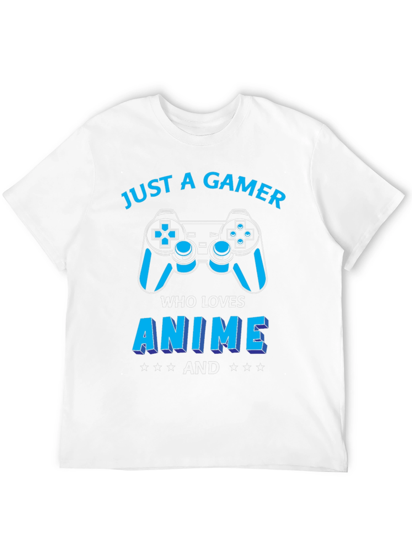 Black Just A Gamer Who Loves Anime T-Shirt view 12