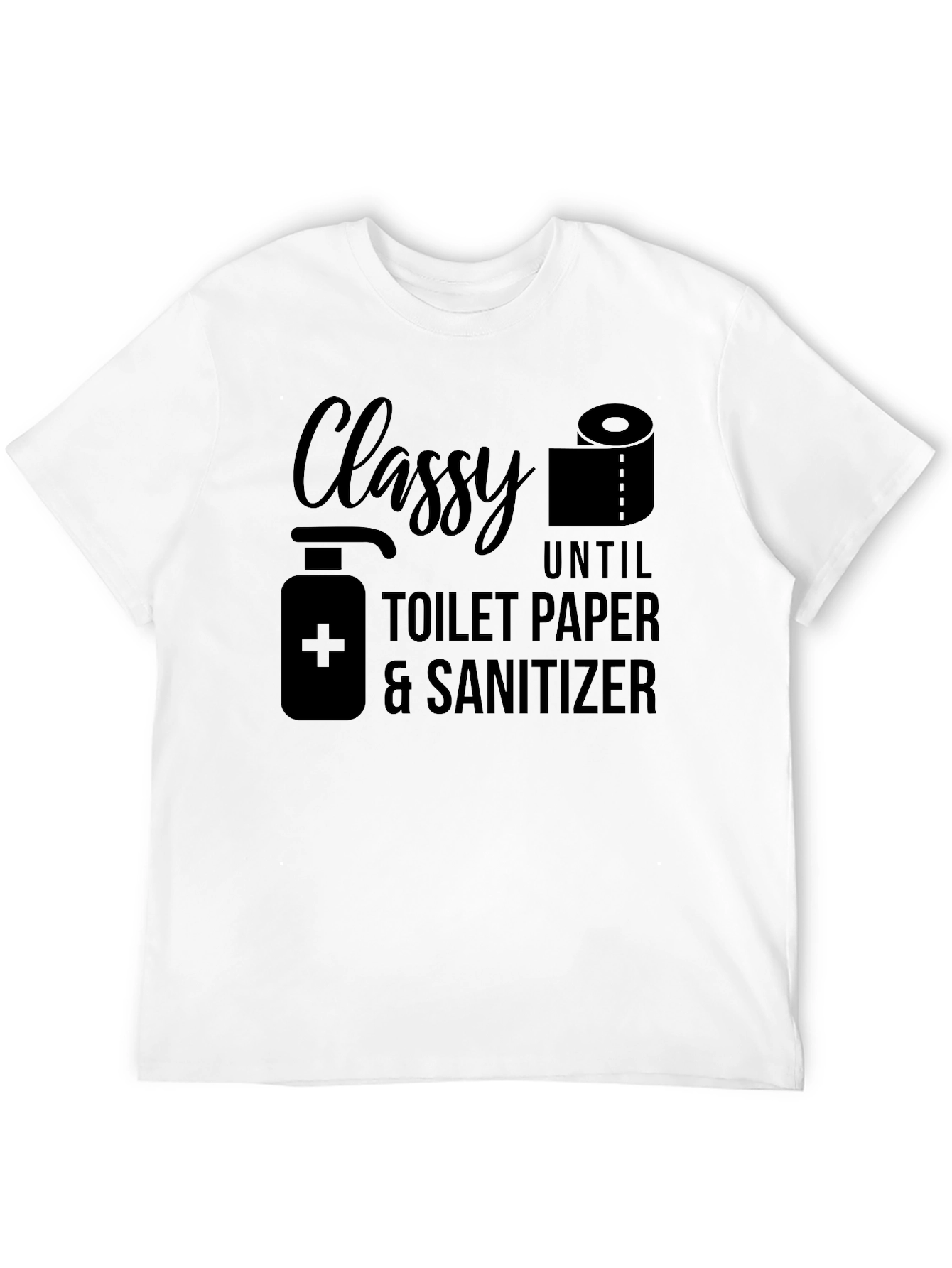 Black Classy Toilet Paper & Sanitizer T-Shirt view 12
