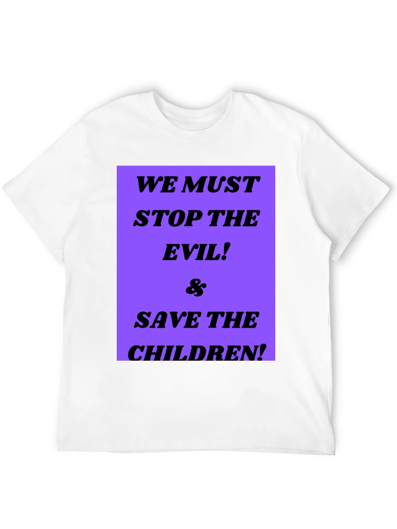 Black Stop the Evil Save the Children T-Shirt view 12