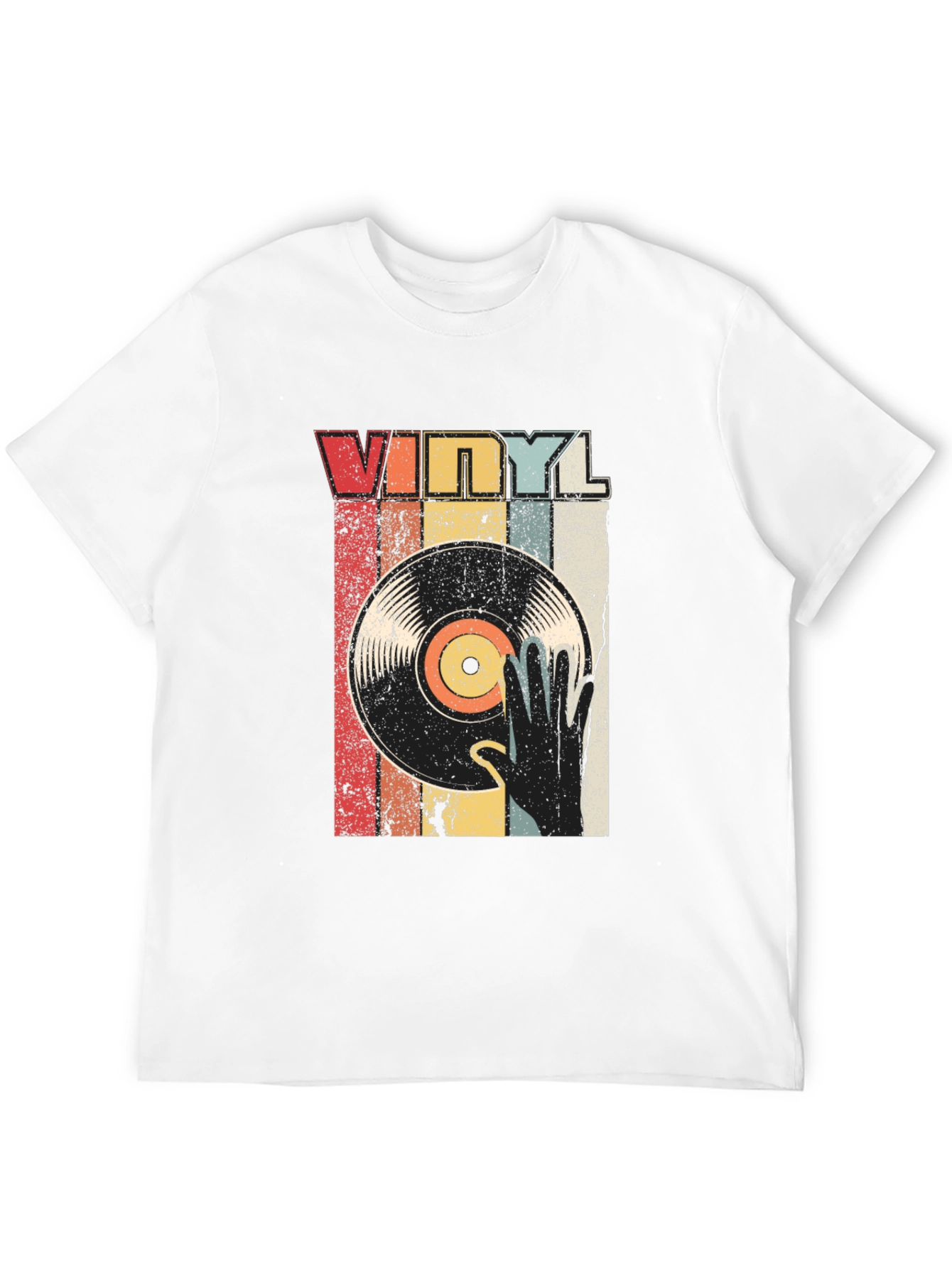 Black Vintage Vinyl Record T-Shirt view 12