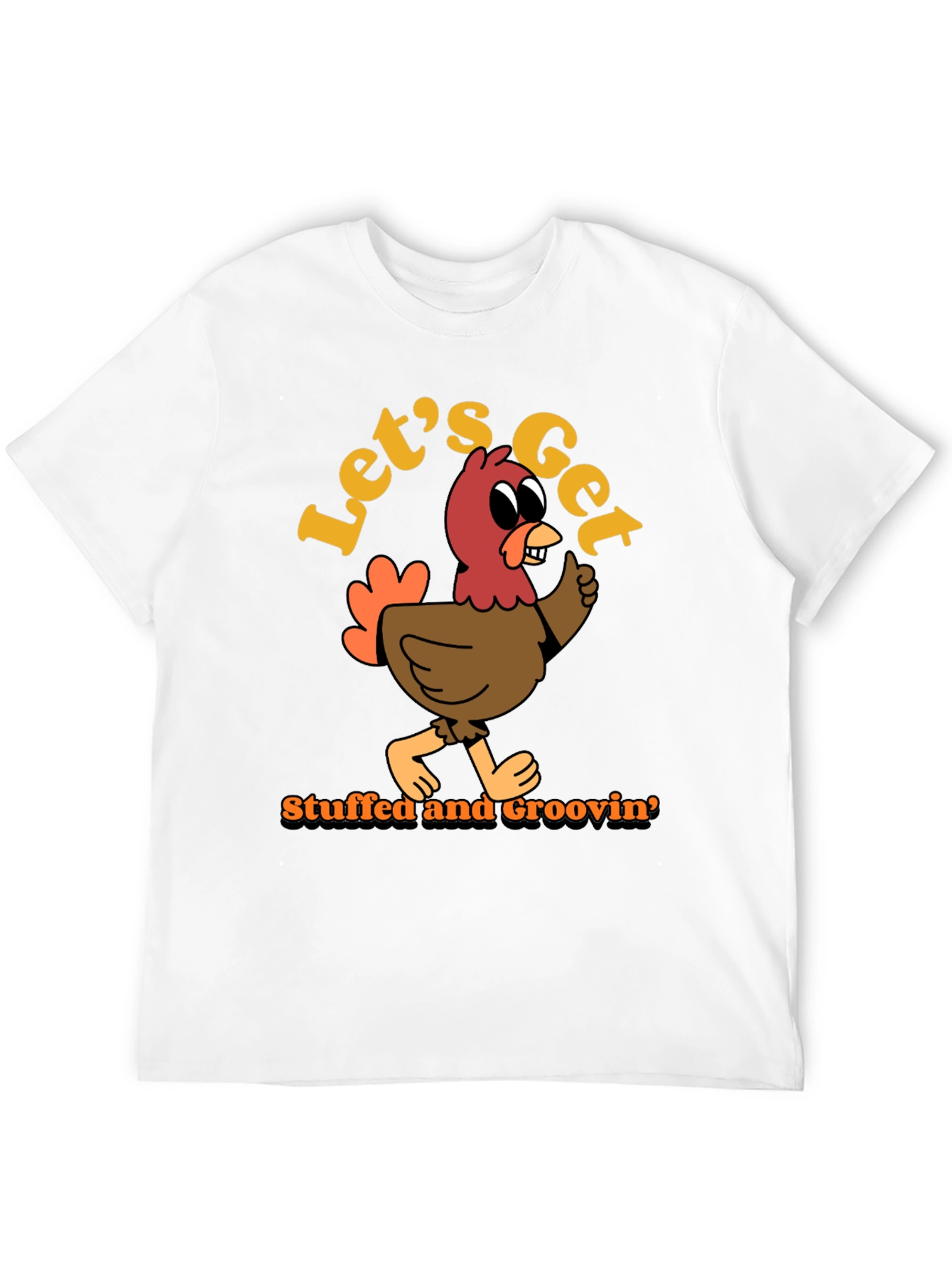 Black Let's Get Stuffed and Groovin' Turkey Tee view 12